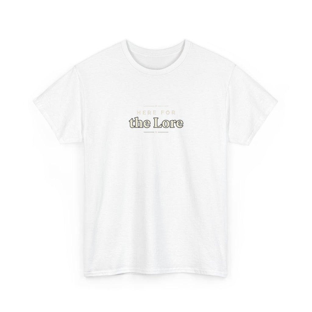 The Lore Graphic Tee — Minimal Vintage Text Shirt