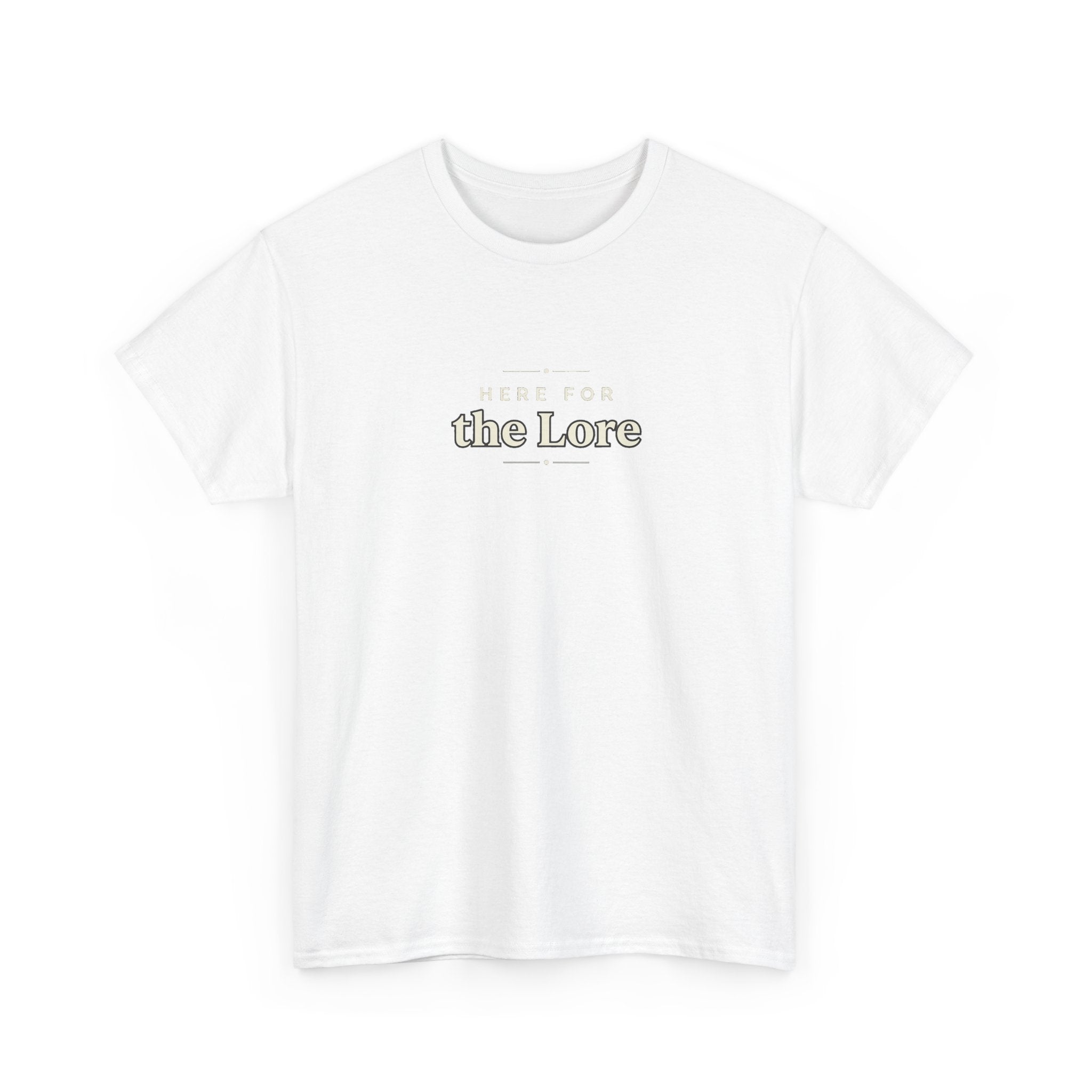 The Lore Graphic Tee — Minimal Vintage Text Shirt
