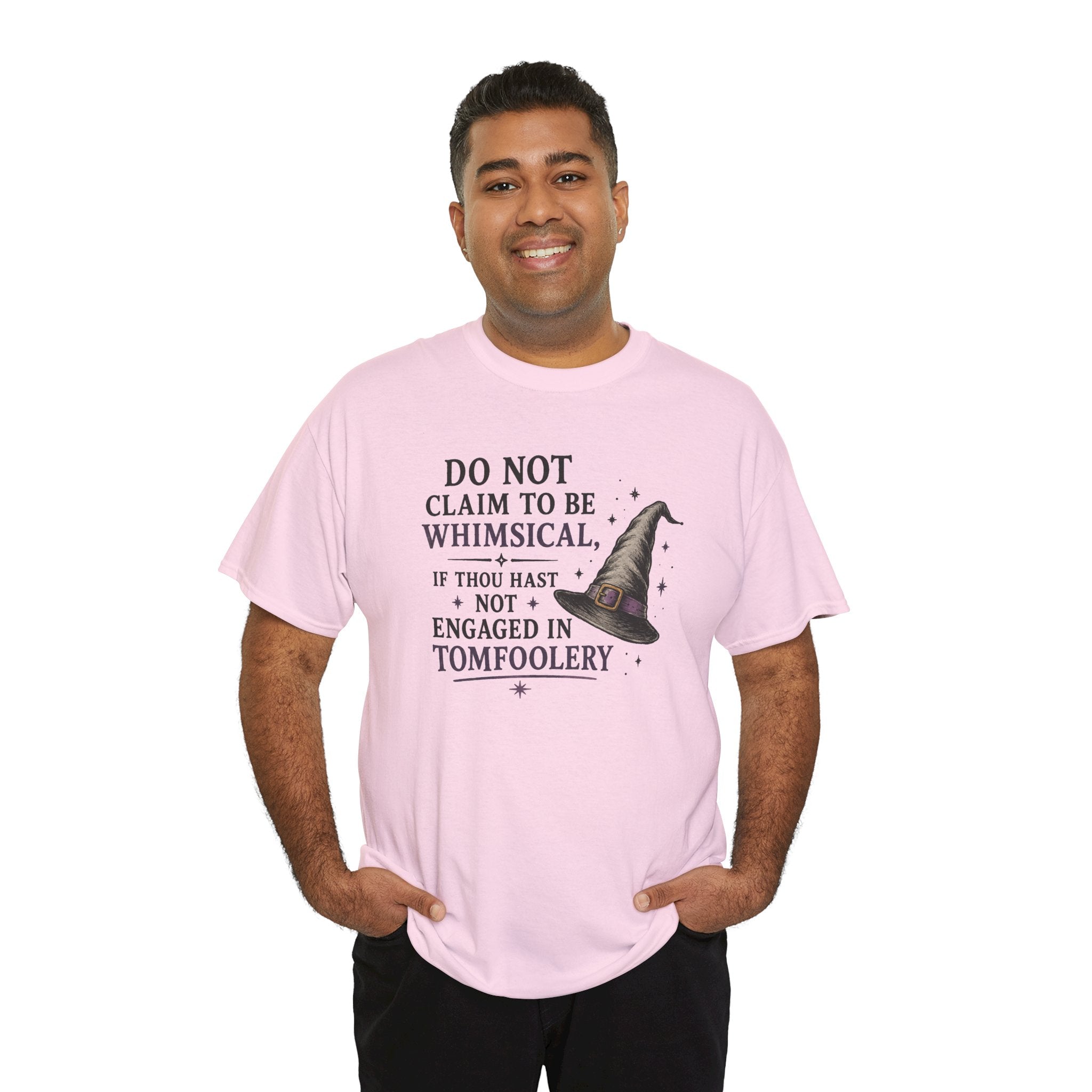 Whimsical Witch Quote Tee — "Do Not Claim to Be Whimsical" Cotton T‑Shirt