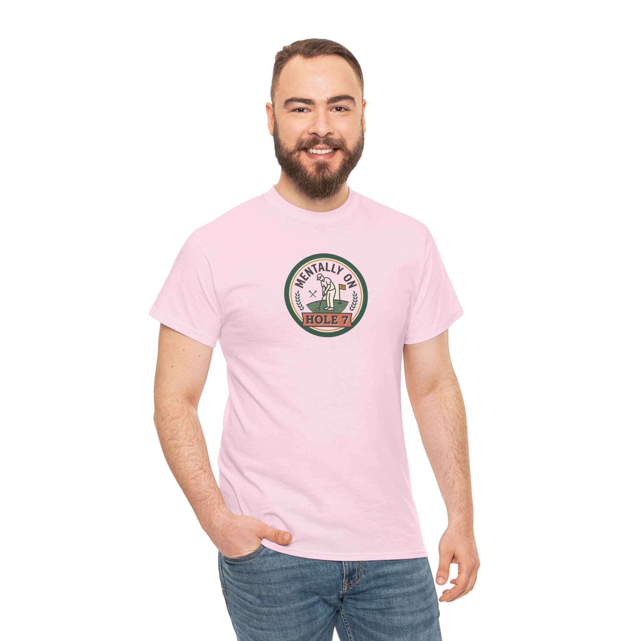Golf T-Shirt — Mentally On Hole 7 Vintage Golfing Tee