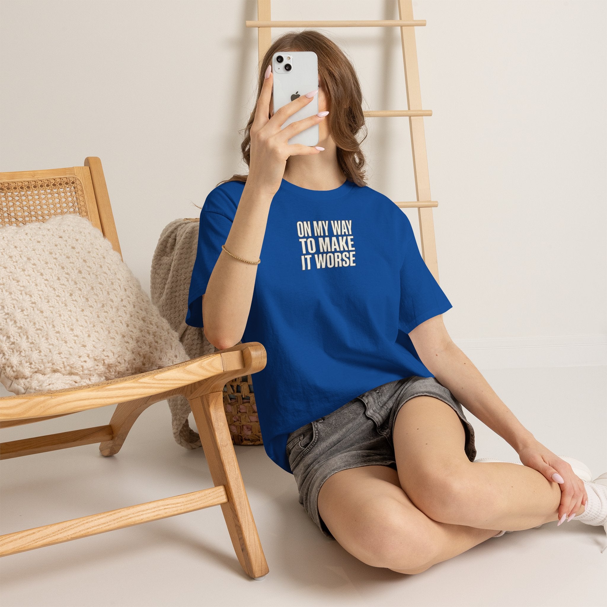 T‑Shirt — "On My Way To Make It Worse" Minimalist Graphic Tee