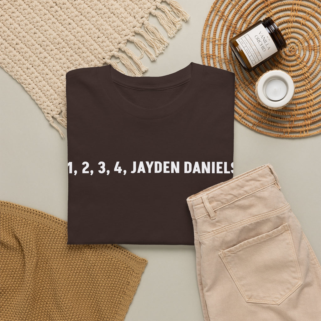 1 2 3 4 Jayden Daniels Shirt, Jayden Daniels Tee, Washington Commanders Shirt, Commanders Fan Gift, Football Fan Tee, QB Shirt