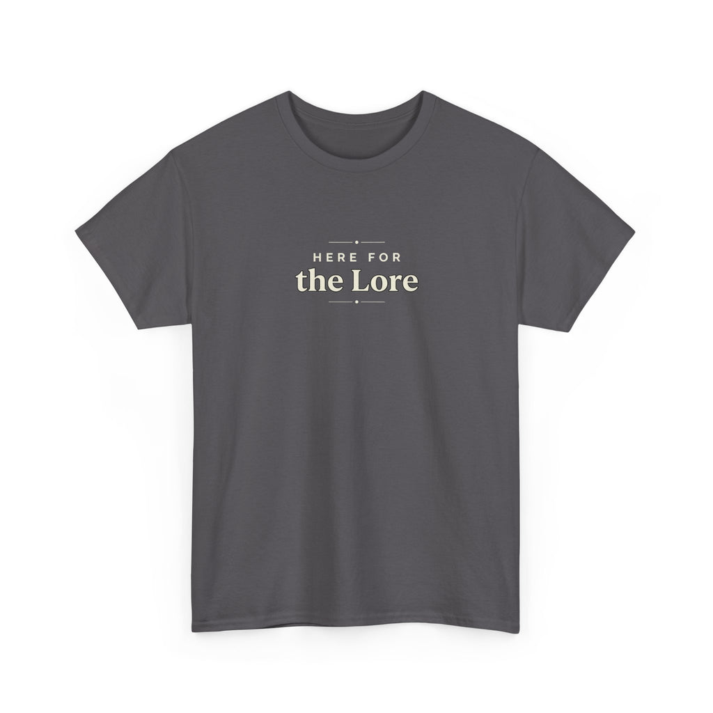 The Lore Graphic Tee — Minimal Vintage Text Shirt