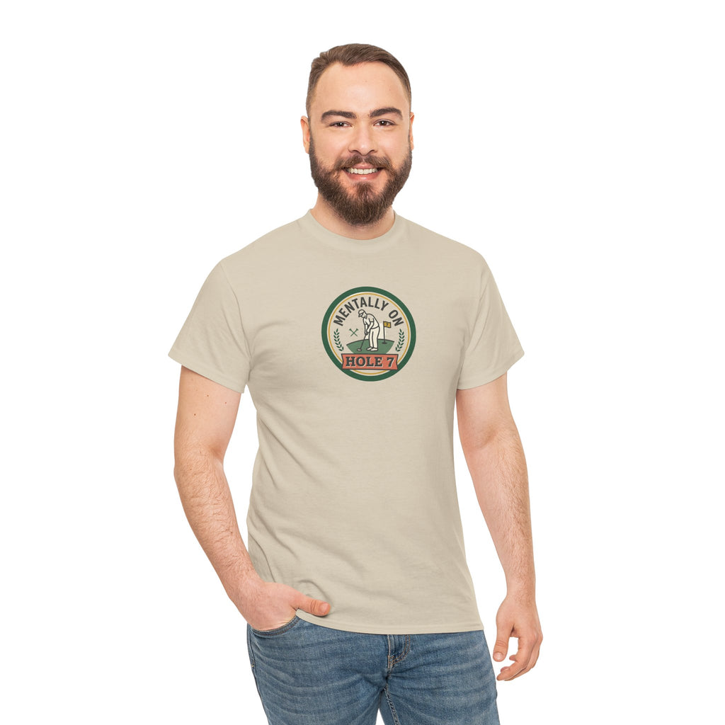 Golf T-Shirt — Mentally On Hole 7 Vintage Golfing Tee