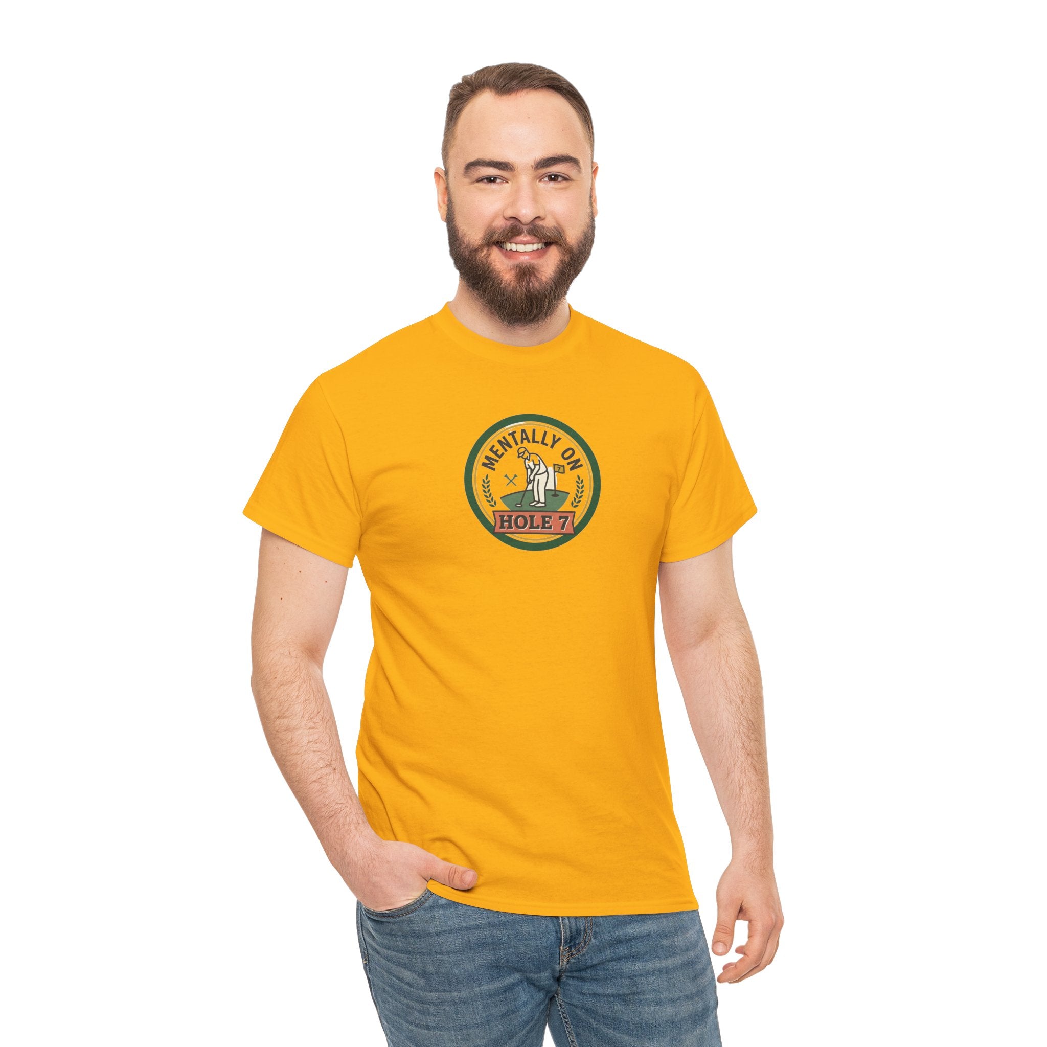 Golf T-Shirt — Mentally On Hole 7 Vintage Golfing Tee