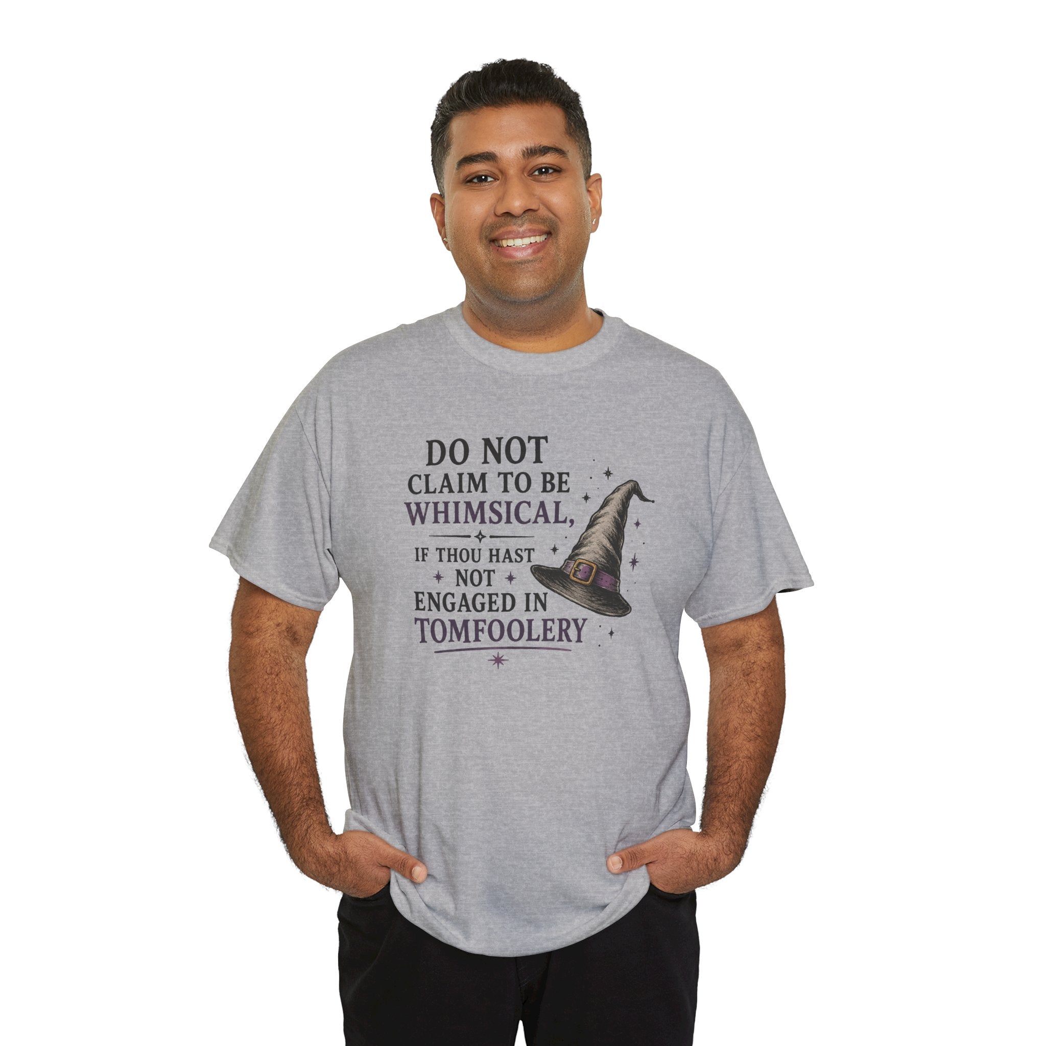 Whimsical Witch Quote Tee — "Do Not Claim to Be Whimsical" Cotton T‑Shirt