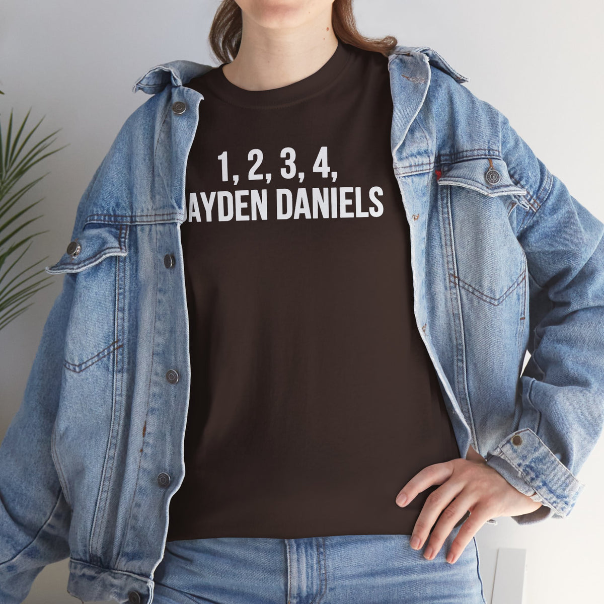 1 2 3 4 Jayden Daniels Shirt, Jayden Daniels Tee, Washington Commanders Shirt, Commanders Fan Gift, Football Fan Tee, QB Shirt
