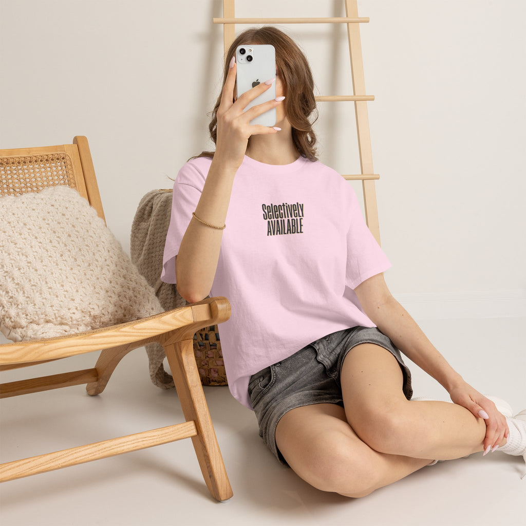 Selectively Available Graphic Tee — Minimalist Statement T-Shirt