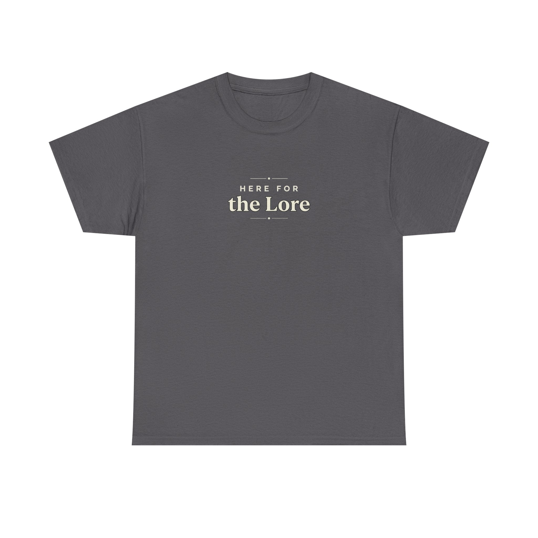 The Lore Graphic Tee — Minimal Vintage Text Shirt
