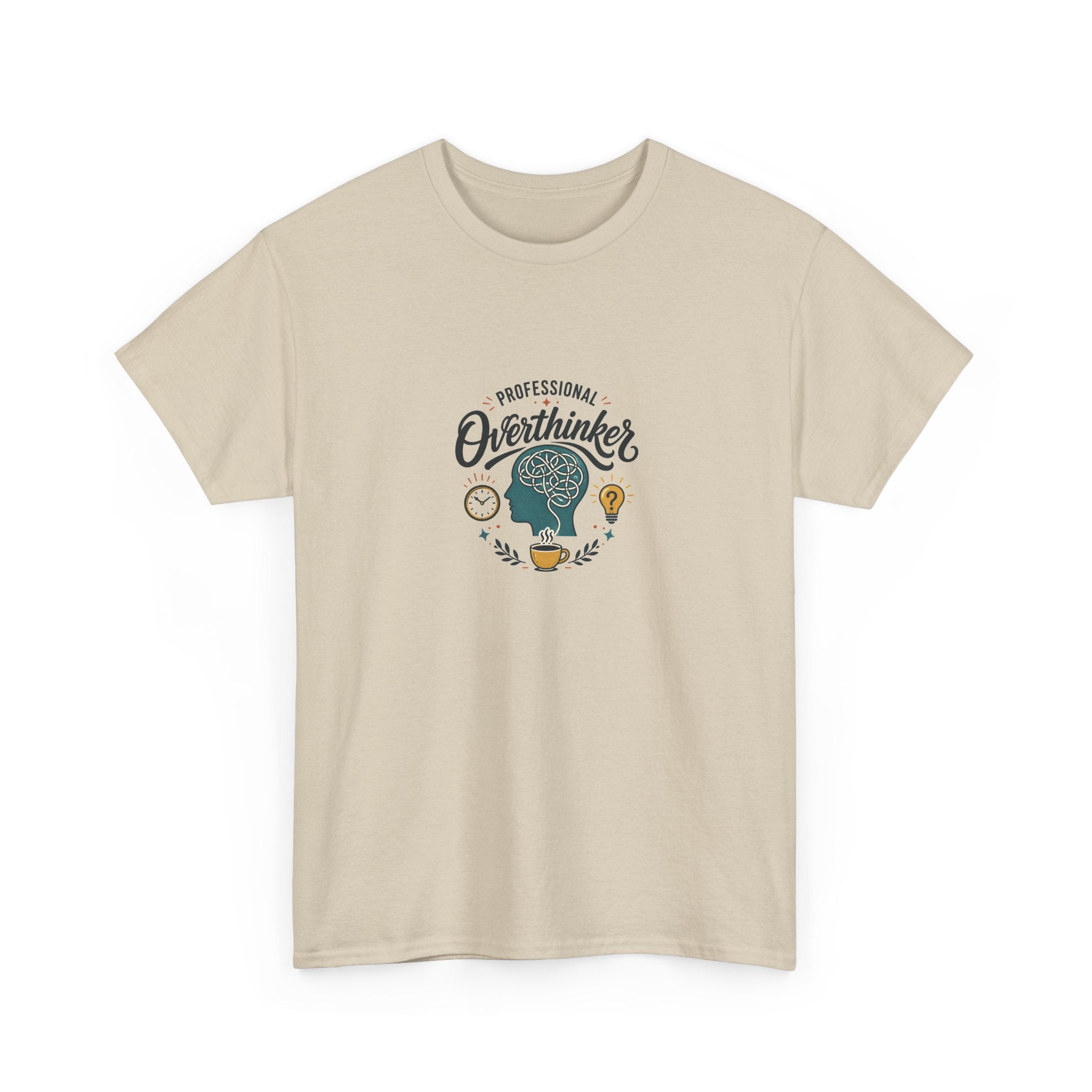 Overthinker T-Shirt — Funny 'Professional Overthinker' Graphic Tee for Thinkers & Students