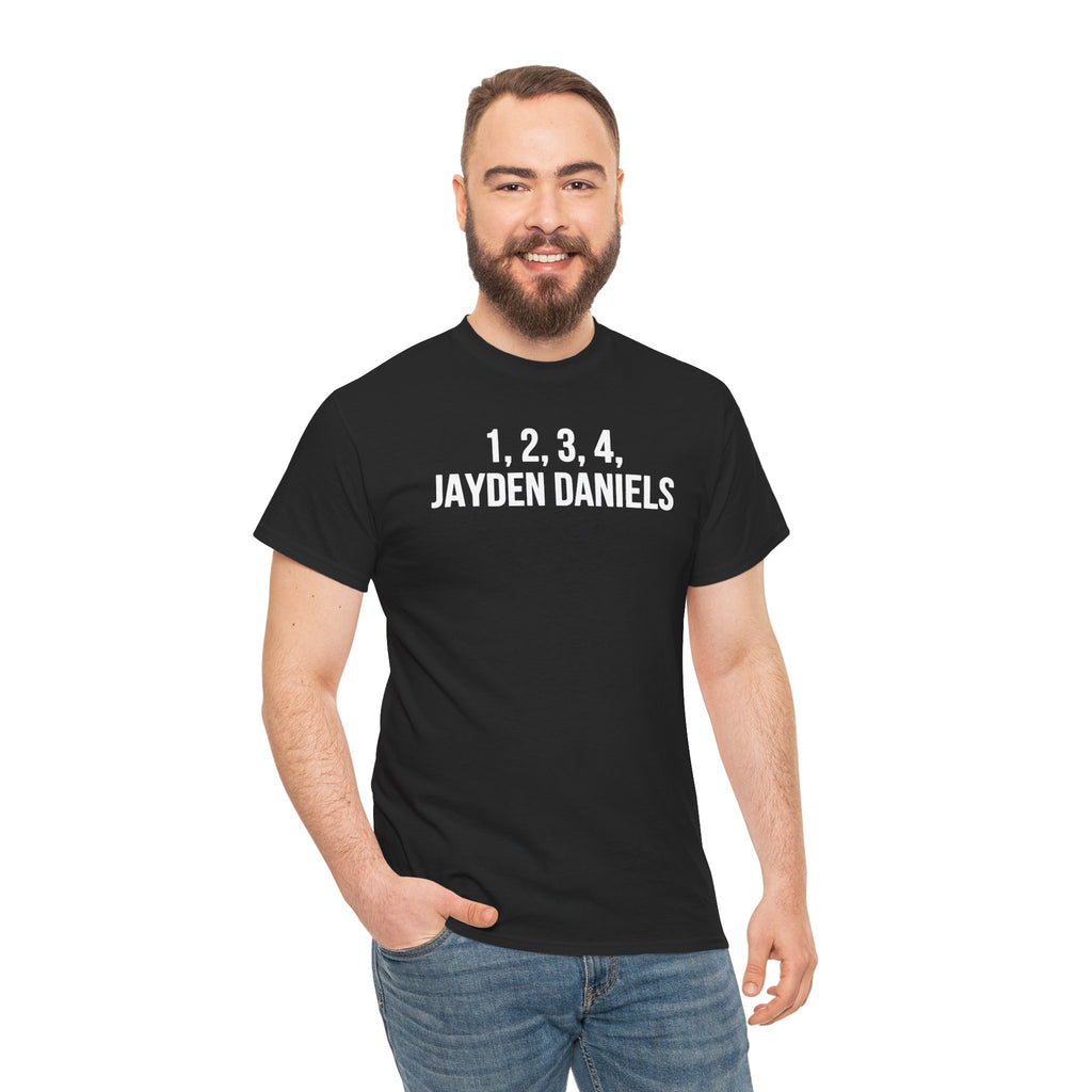 1 2 3 4 Jayden Daniels Shirt, Jayden Daniels Tee, Washington Commanders Shirt, Commanders Fan Gift, Football Fan Tee, QB Shirt