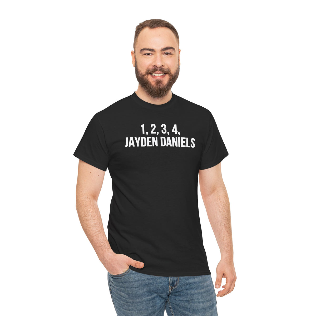 1 2 3 4 Jayden Daniels Shirt, Jayden Daniels Tee, Washington Commanders Shirt, Commanders Fan Gift, Football Fan Tee, QB Shirt
