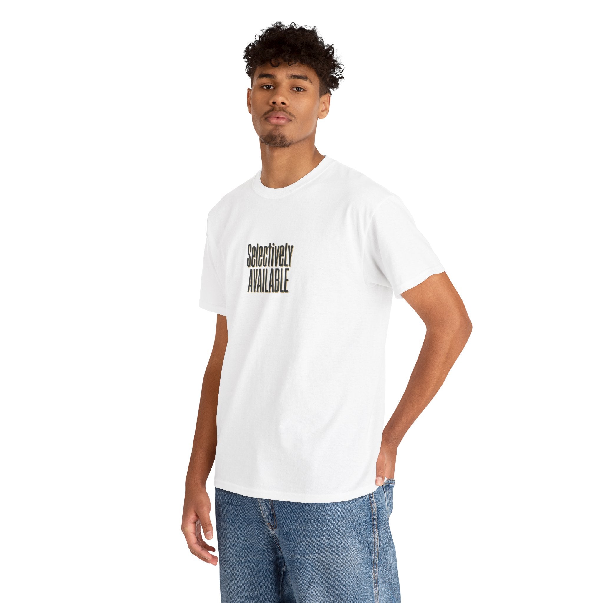Selectively Available Graphic Tee — Minimalist Statement T-Shirt