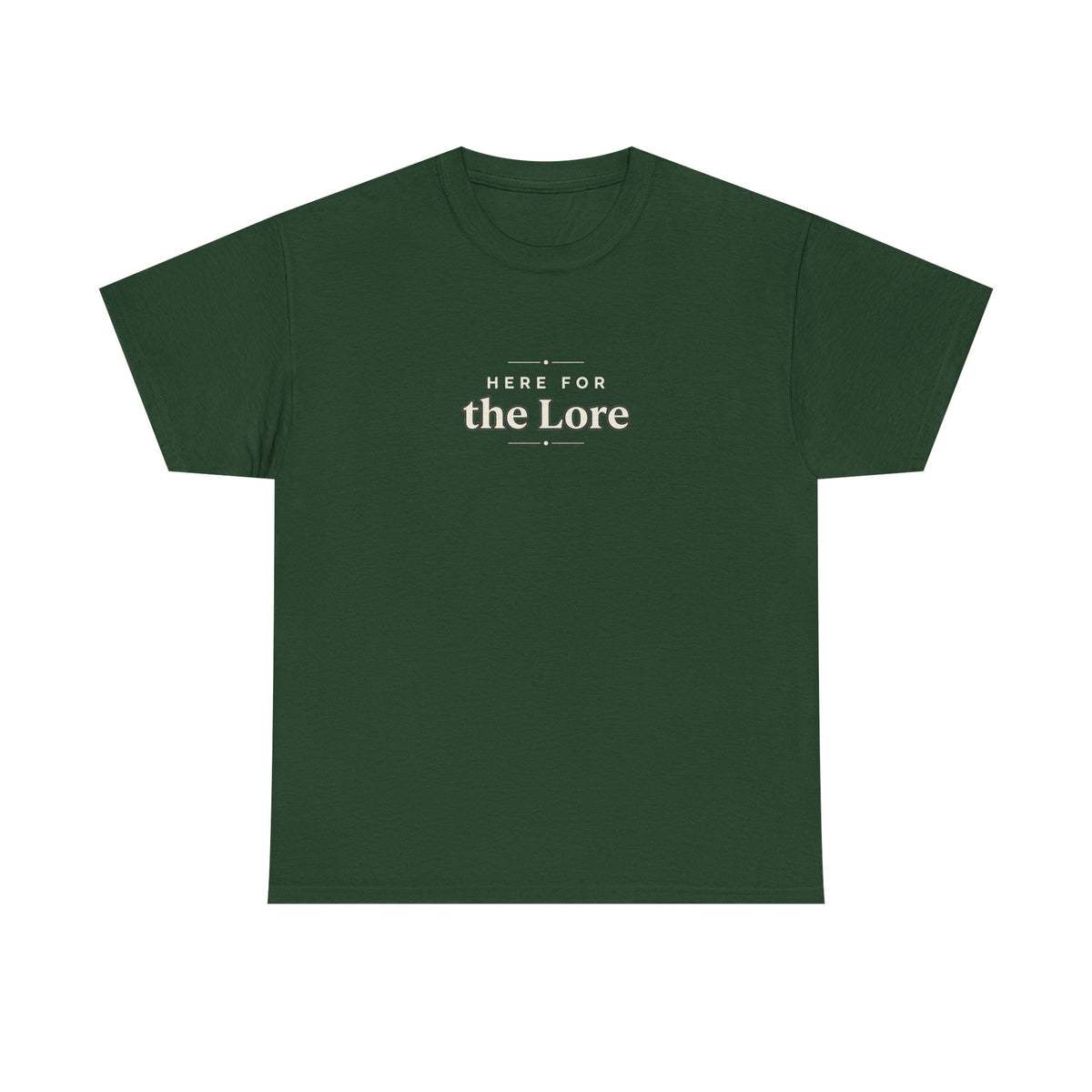 Here For The Lore Graphic Tee — Minimal Vintage Text Shirt