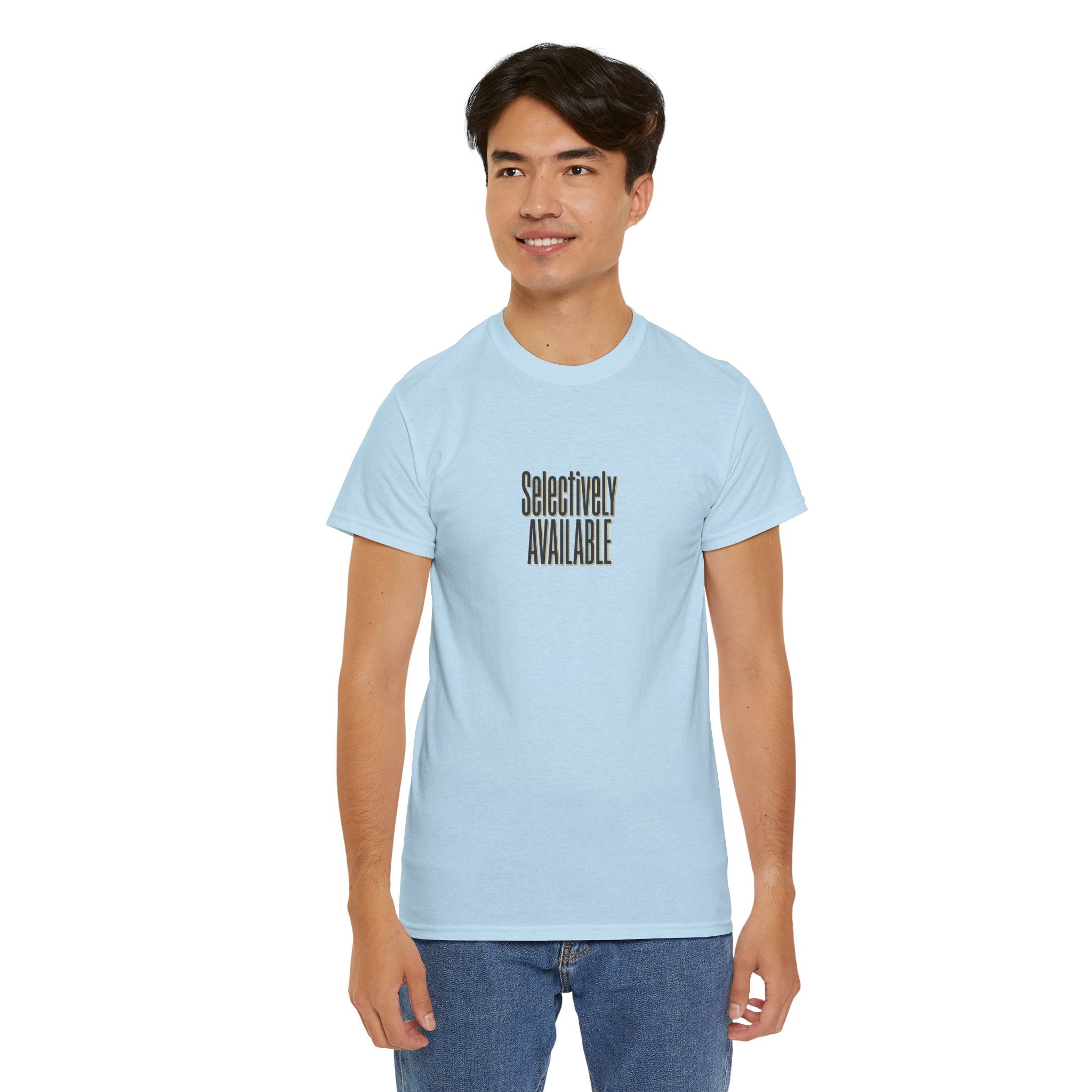 Selectively Available Graphic Tee — Minimalist Statement T-Shirt
