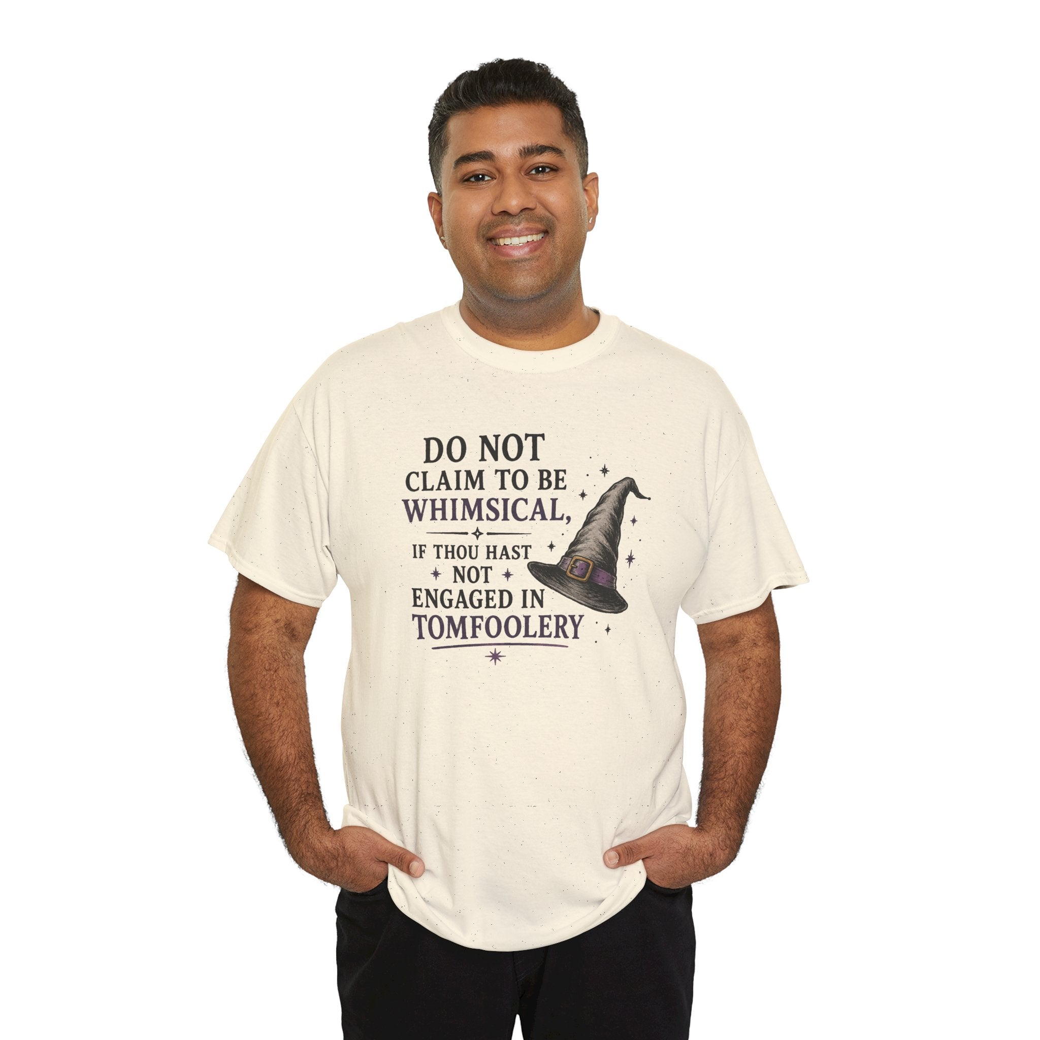 Whimsical Witch Quote Tee — "Do Not Claim to Be Whimsical" Cotton T‑Shirt