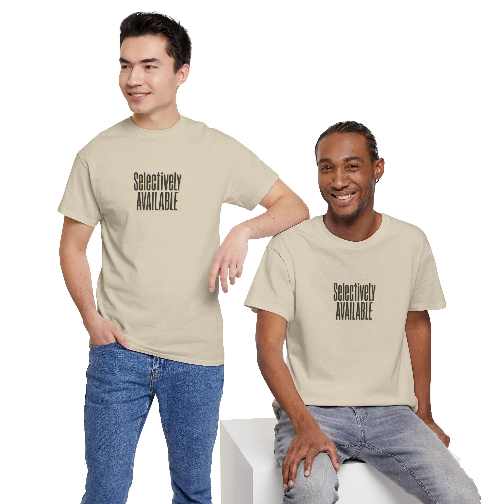 Selectively Available Graphic Tee — Minimalist Statement T-Shirt