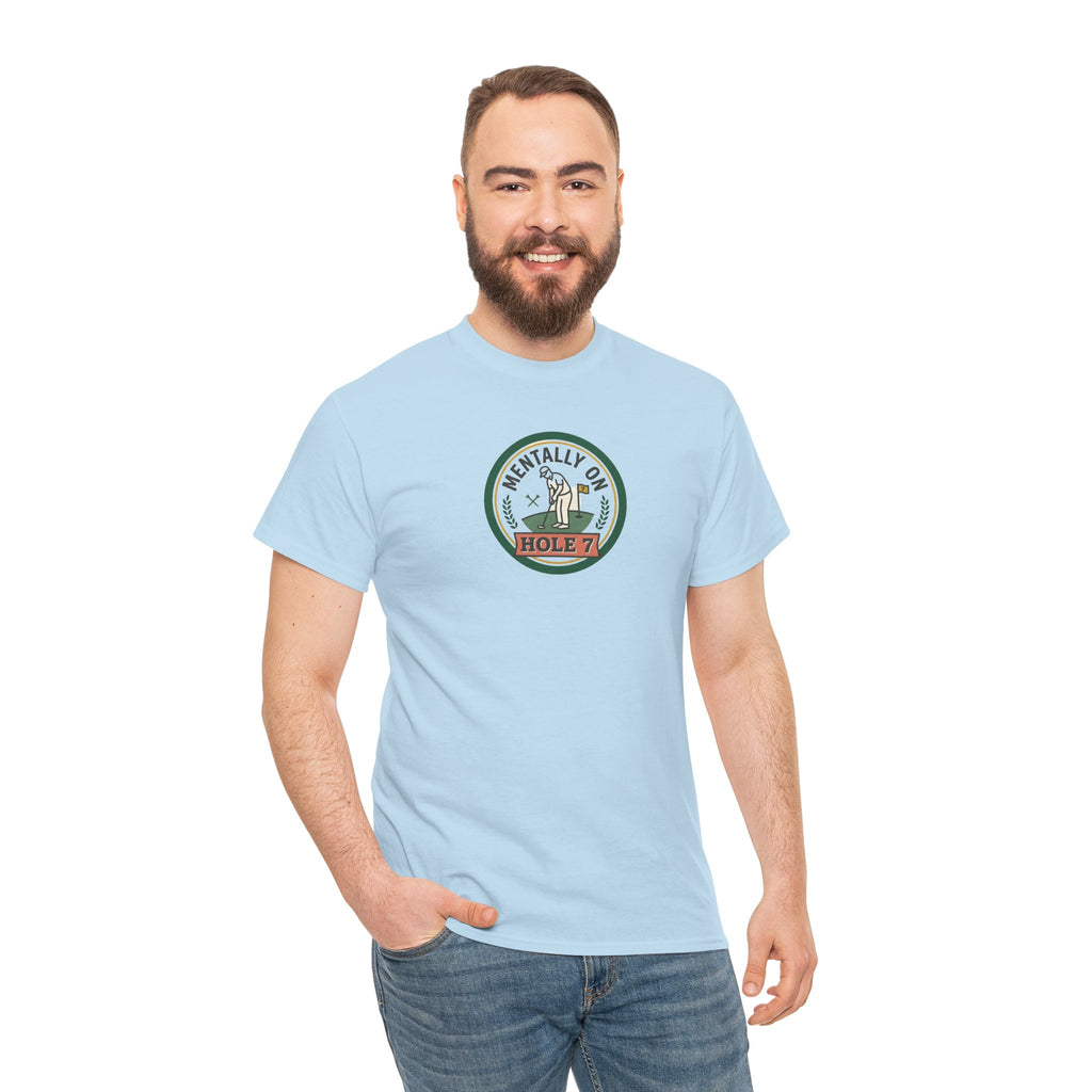 Golf T-Shirt — Mentally On Hole 7 Vintage Golfing Tee