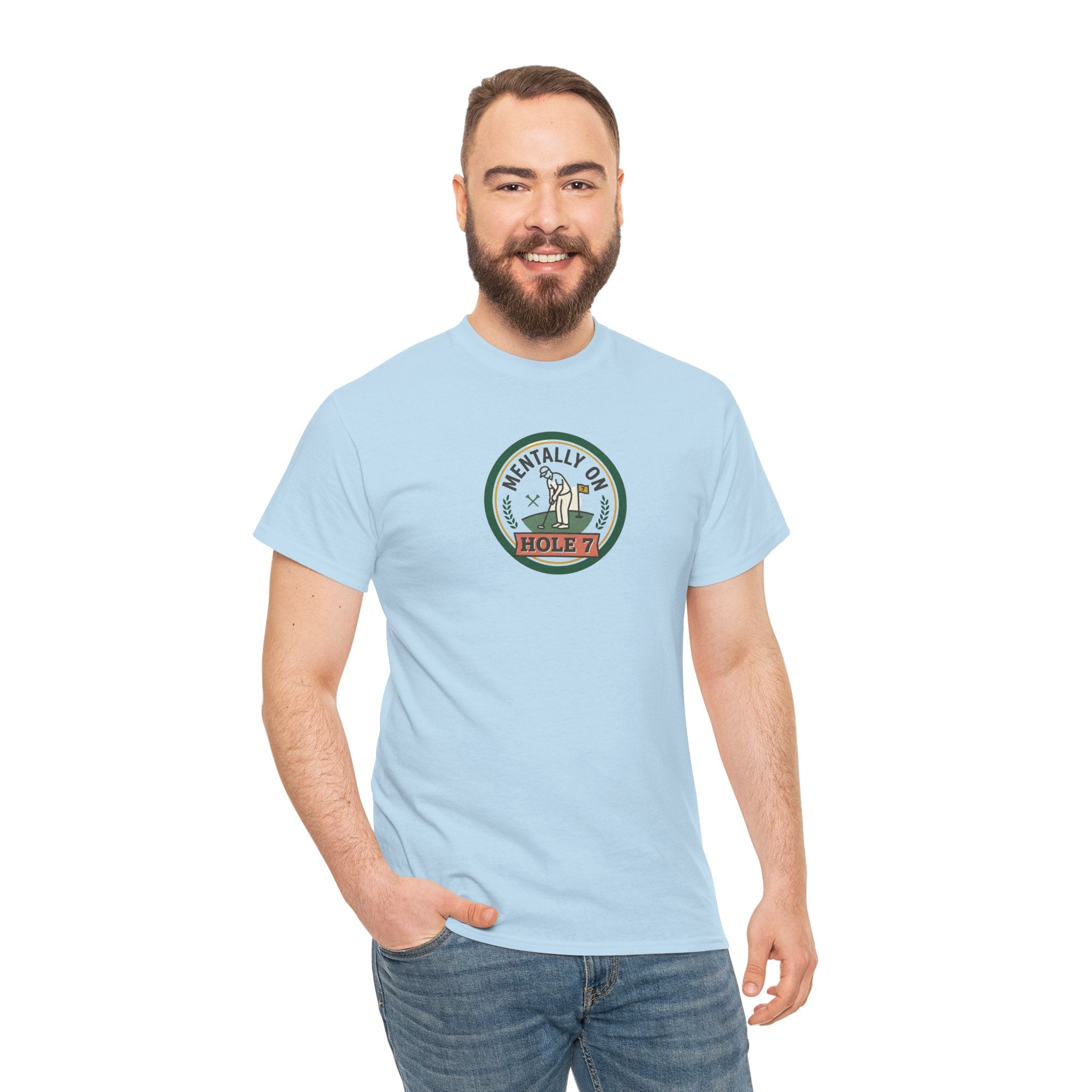 Golf T-Shirt — Mentally On Hole 7 Vintage Golfing Tee