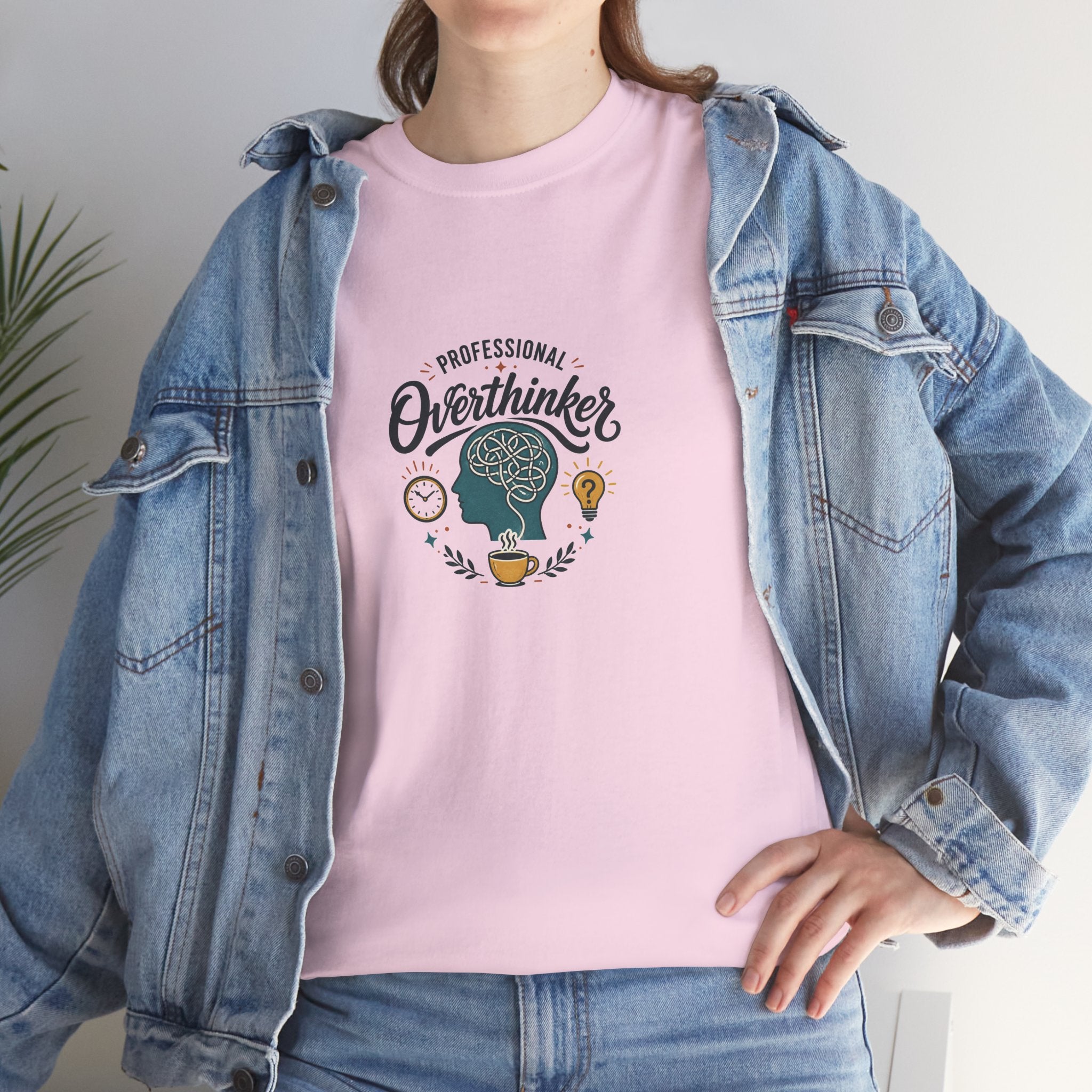 Overthinker T-Shirt — Funny 'Professional Overthinker' Graphic Tee for Thinkers & Students