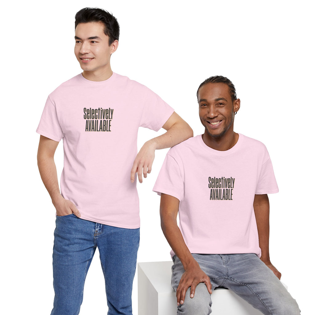 Selectively Available Graphic Tee — Minimalist Statement T-Shirt