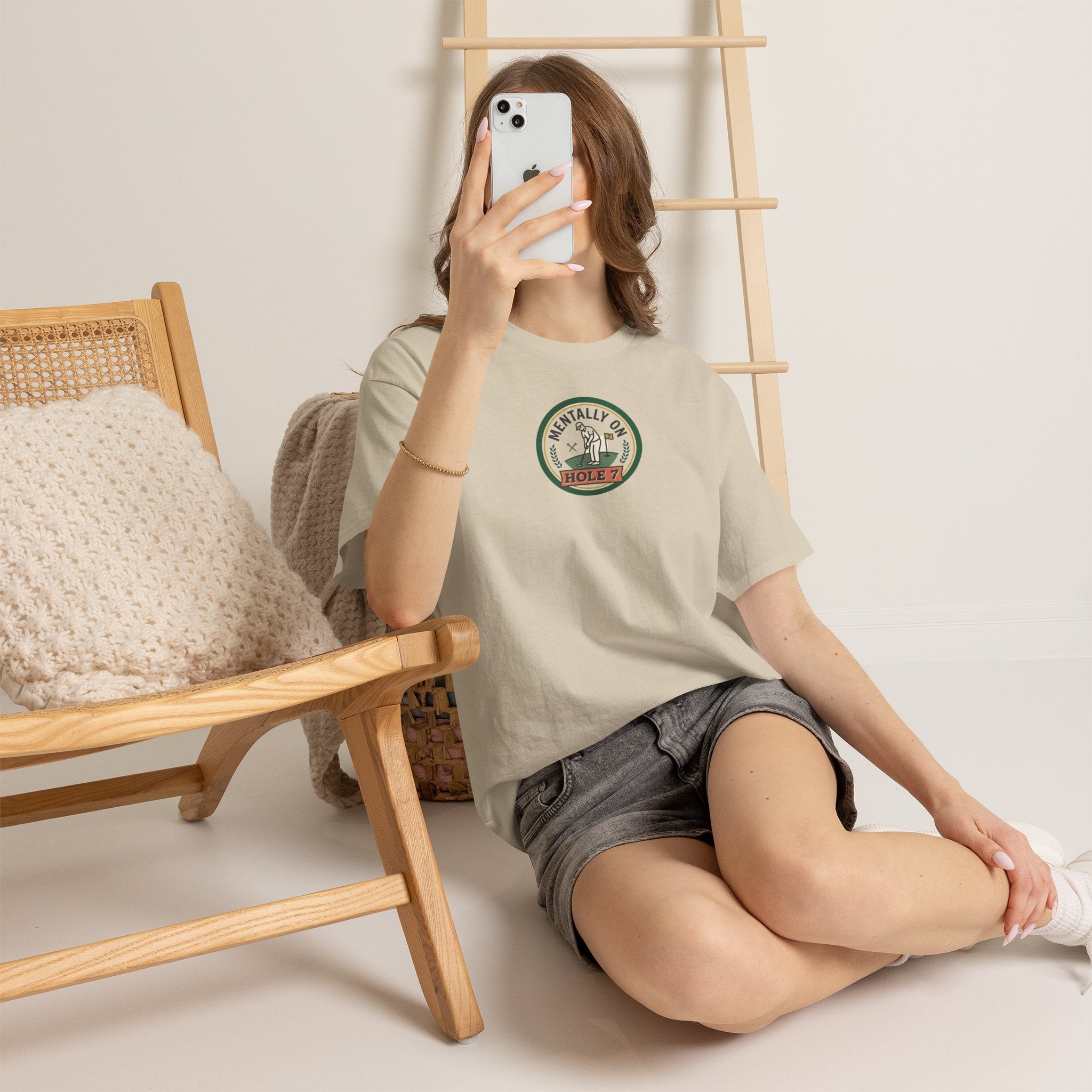 Golf T-Shirt — Mentally On Hole 7 Vintage Golfing Tee