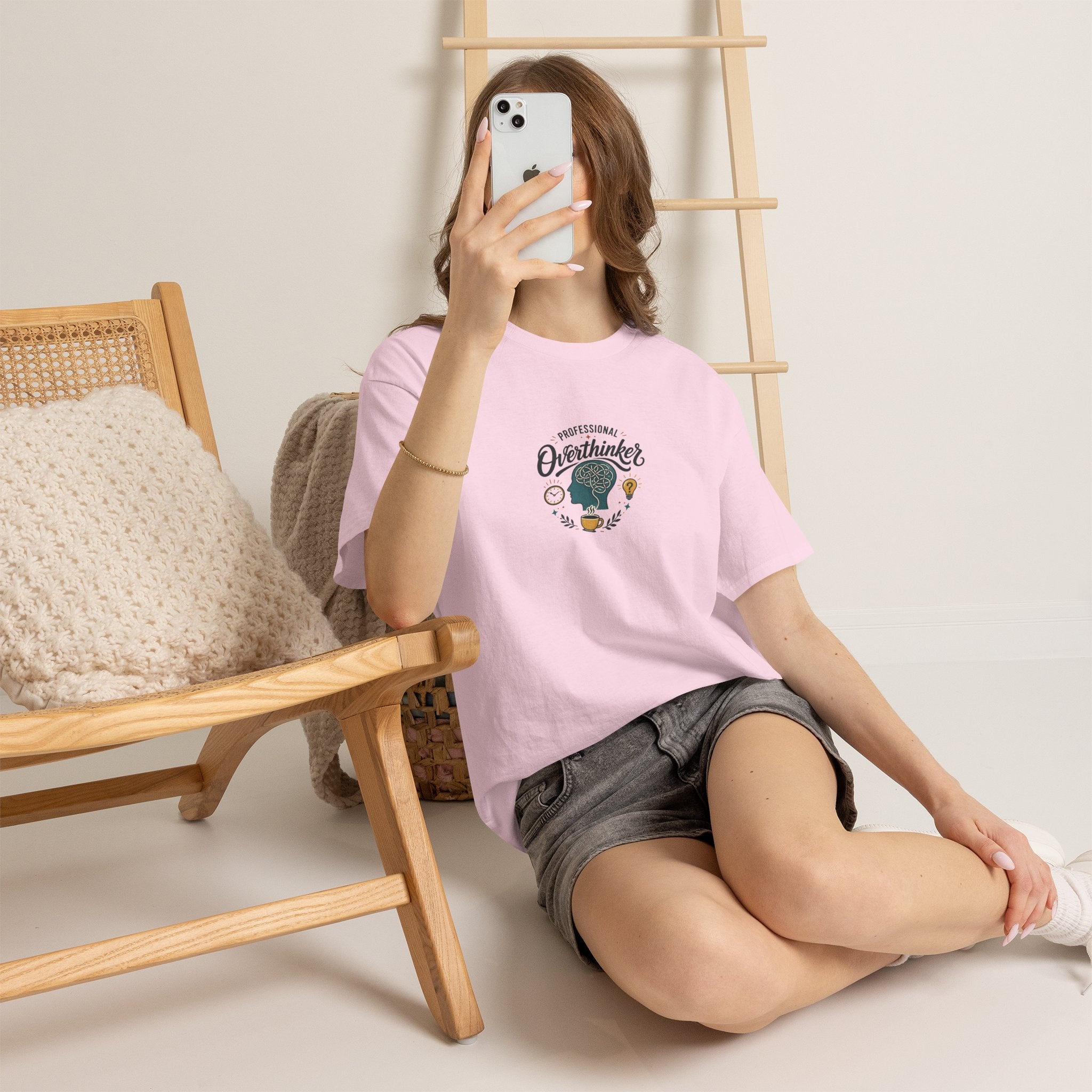 Overthinker T-Shirt — Funny 'Professional Overthinker' Graphic Tee for Thinkers & Students