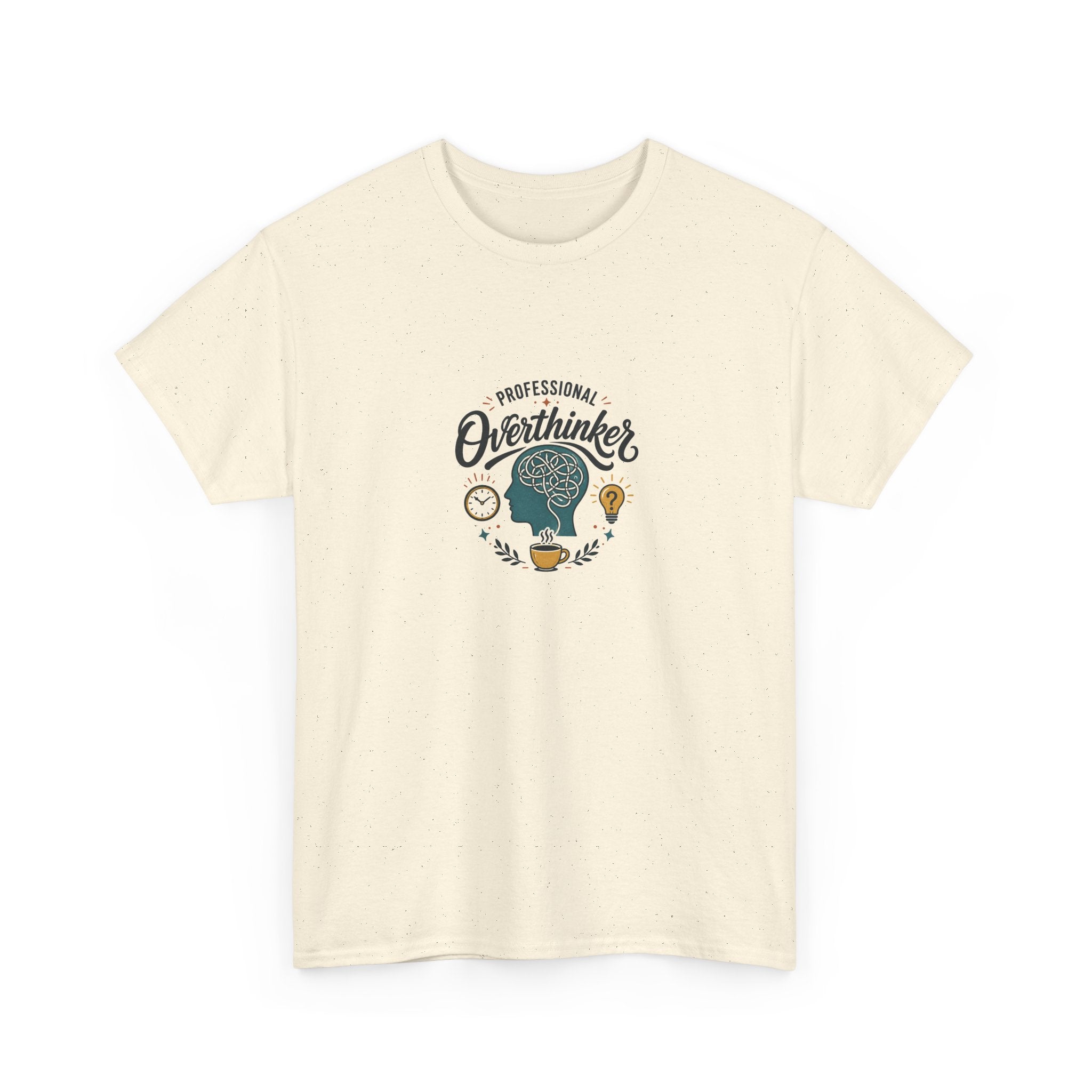 Overthinker T-Shirt — Funny 'Professional Overthinker' Graphic Tee for Thinkers & Students