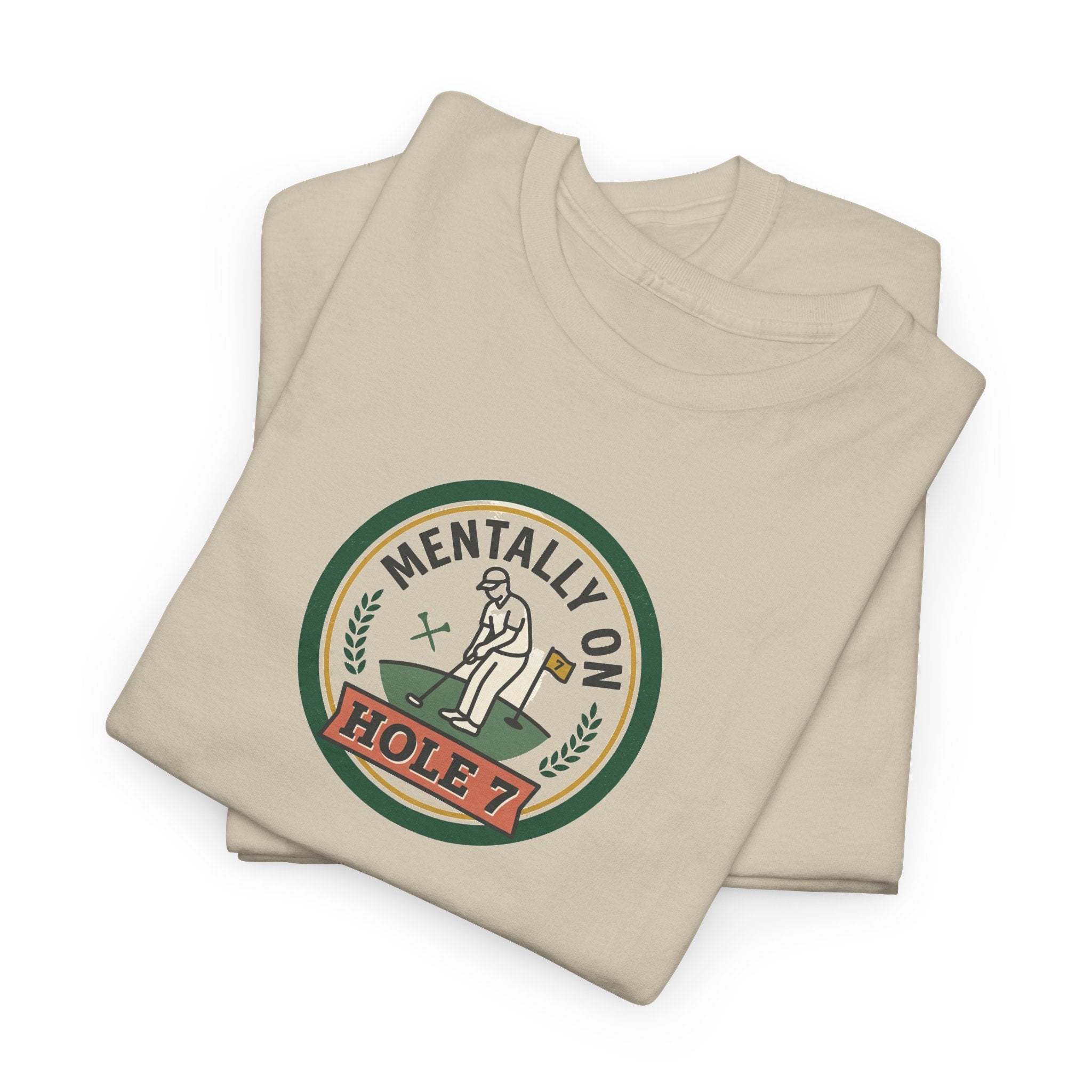 Golf T-Shirt — Mentally On Hole 7 Vintage Golfing Tee