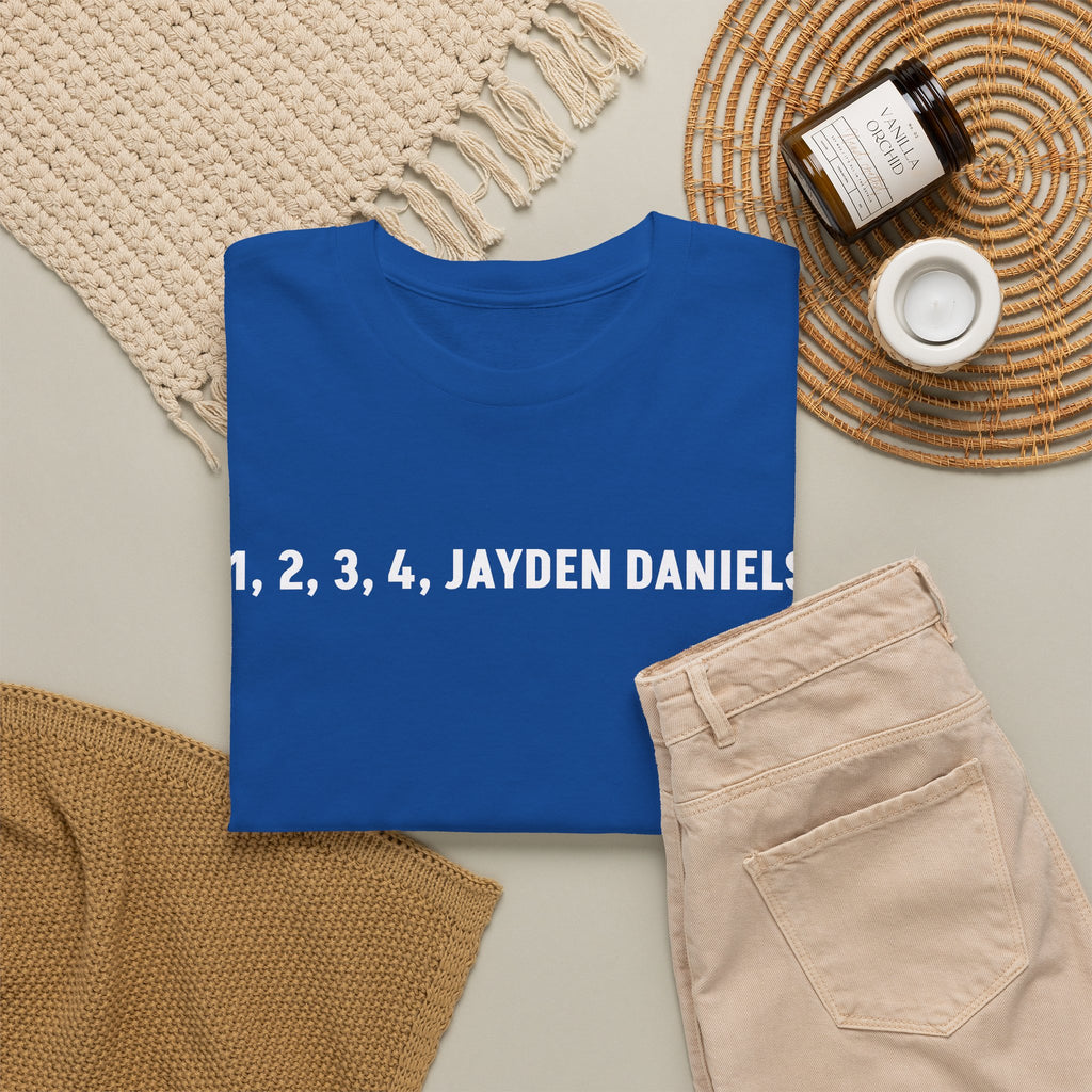 1 2 3 4 Jayden Daniels Shirt, Jayden Daniels Tee, Washington Commanders Shirt, Commanders Fan Gift, Football Fan Tee, QB Shirt
