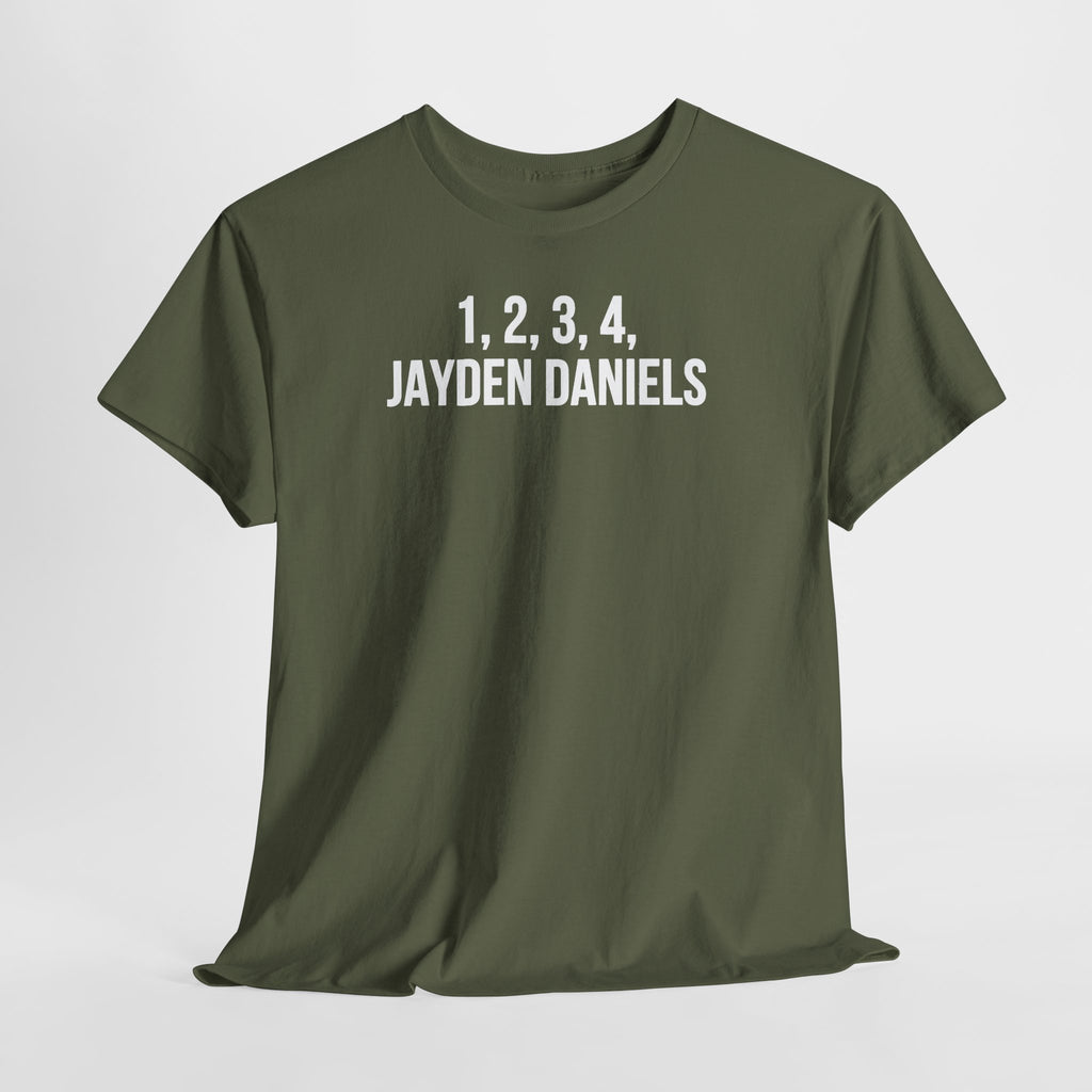 1 2 3 4 Jayden Daniels Shirt, Jayden Daniels Tee, Washington Commanders Shirt, Commanders Fan Gift, Football Fan Tee, QB Shirt