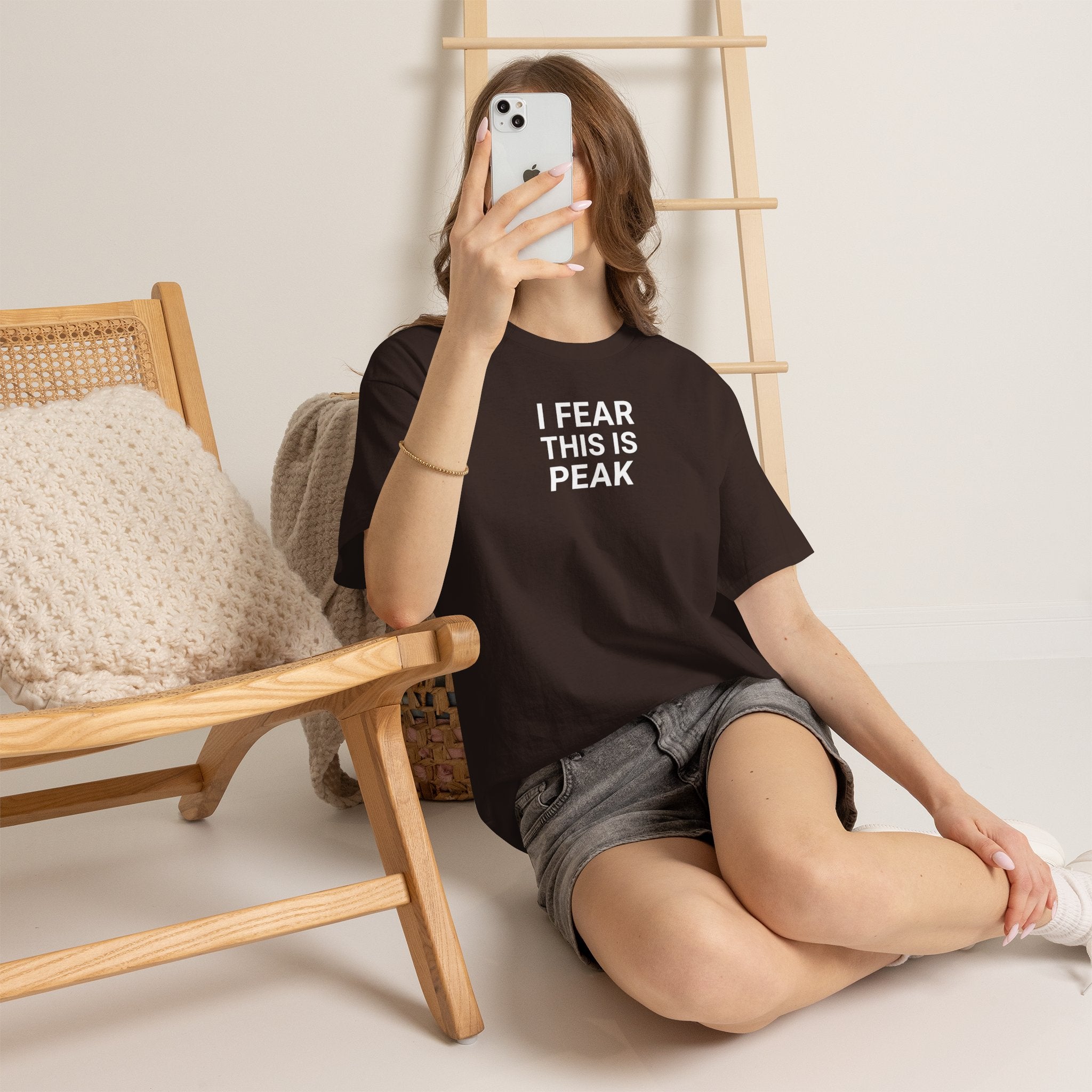 I Fear This Is Peak Tee — Funny Minimalist Graphic T-Shirt
