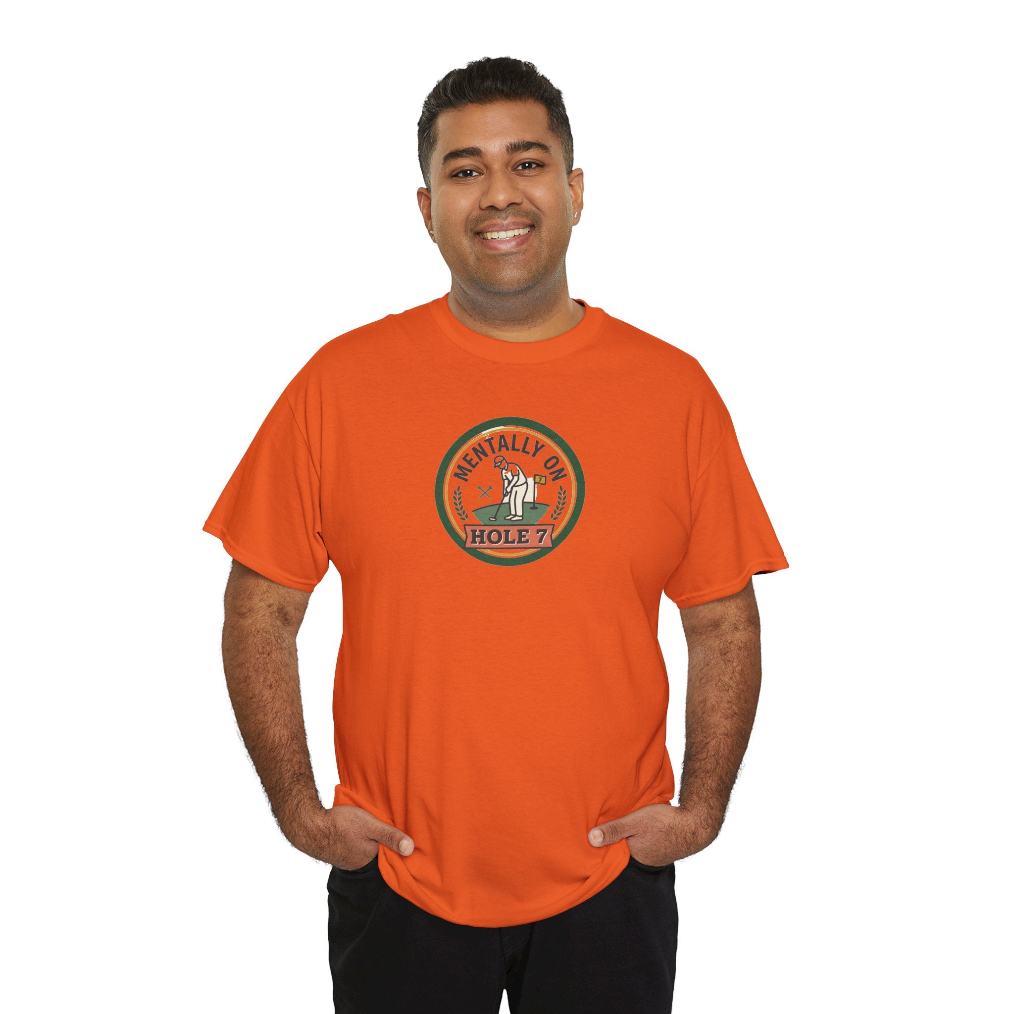 Golf T-Shirt — Mentally On Hole 7 Vintage Golfing Tee