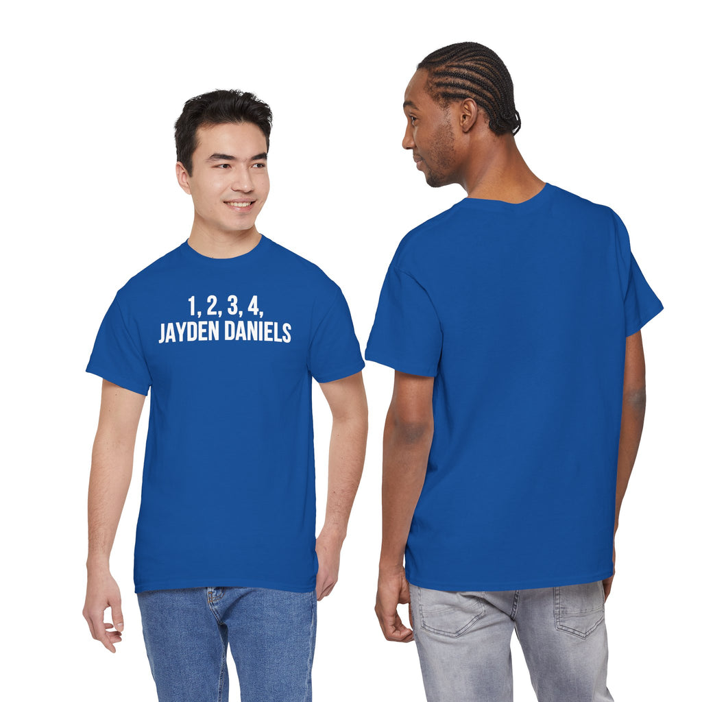1 2 3 4 Jayden Daniels Shirt, Jayden Daniels Tee, Washington Commanders Shirt, Commanders Fan Gift, Football Fan Tee, QB Shirt