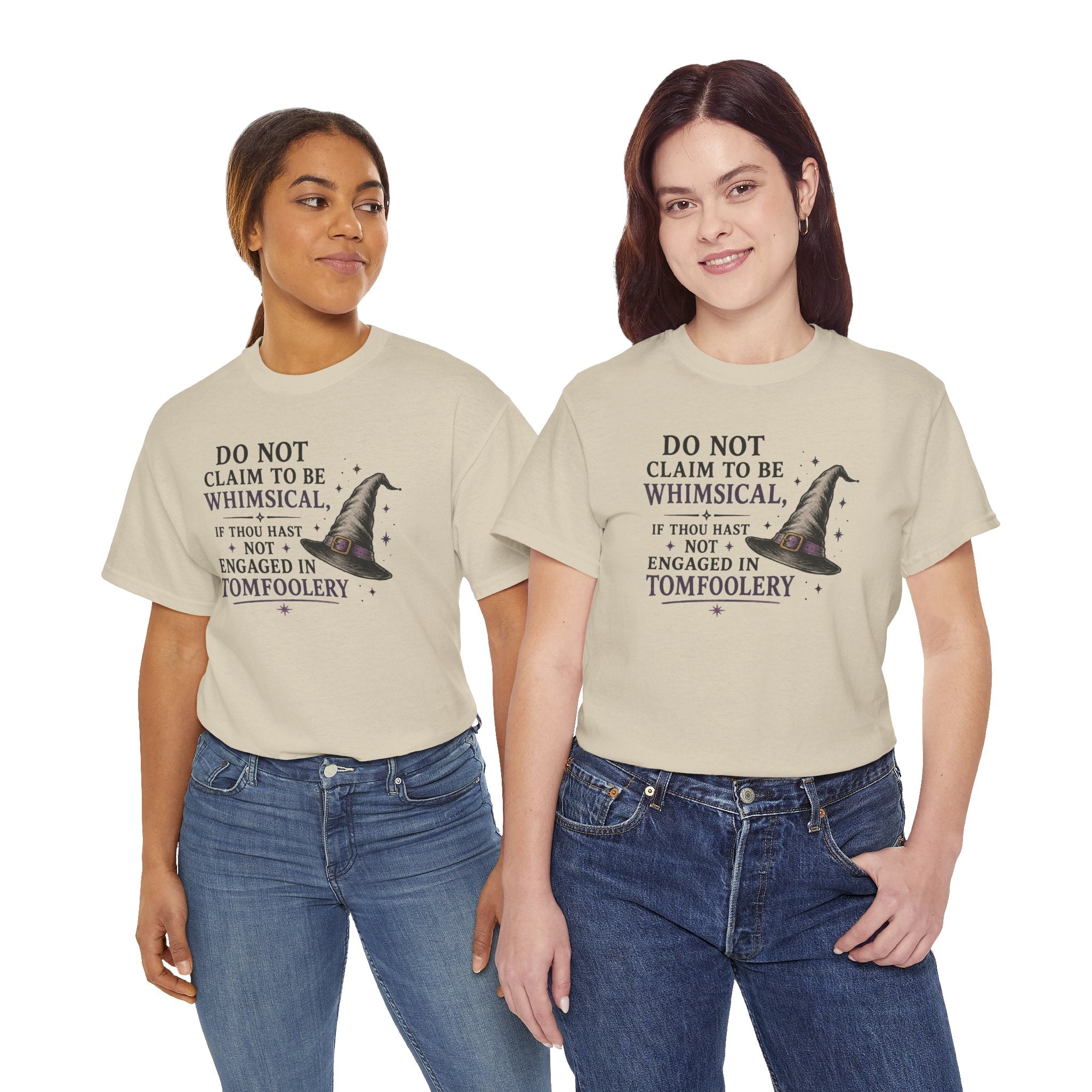 Whimsical Witch Quote Tee — "Do Not Claim to Be Whimsical" Cotton T‑Shirt