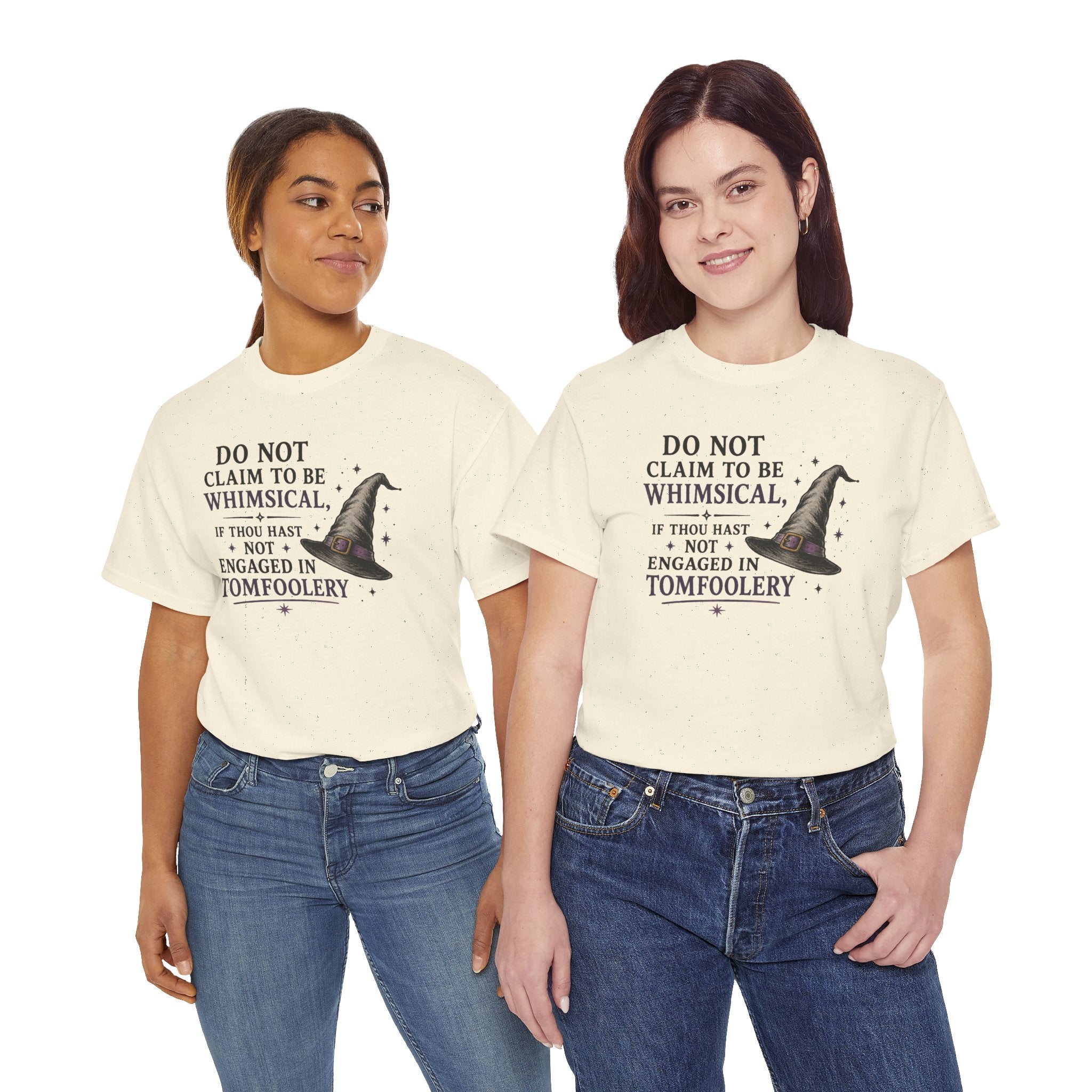 Whimsical Witch Quote Tee — "Do Not Claim to Be Whimsical" Cotton T‑Shirt