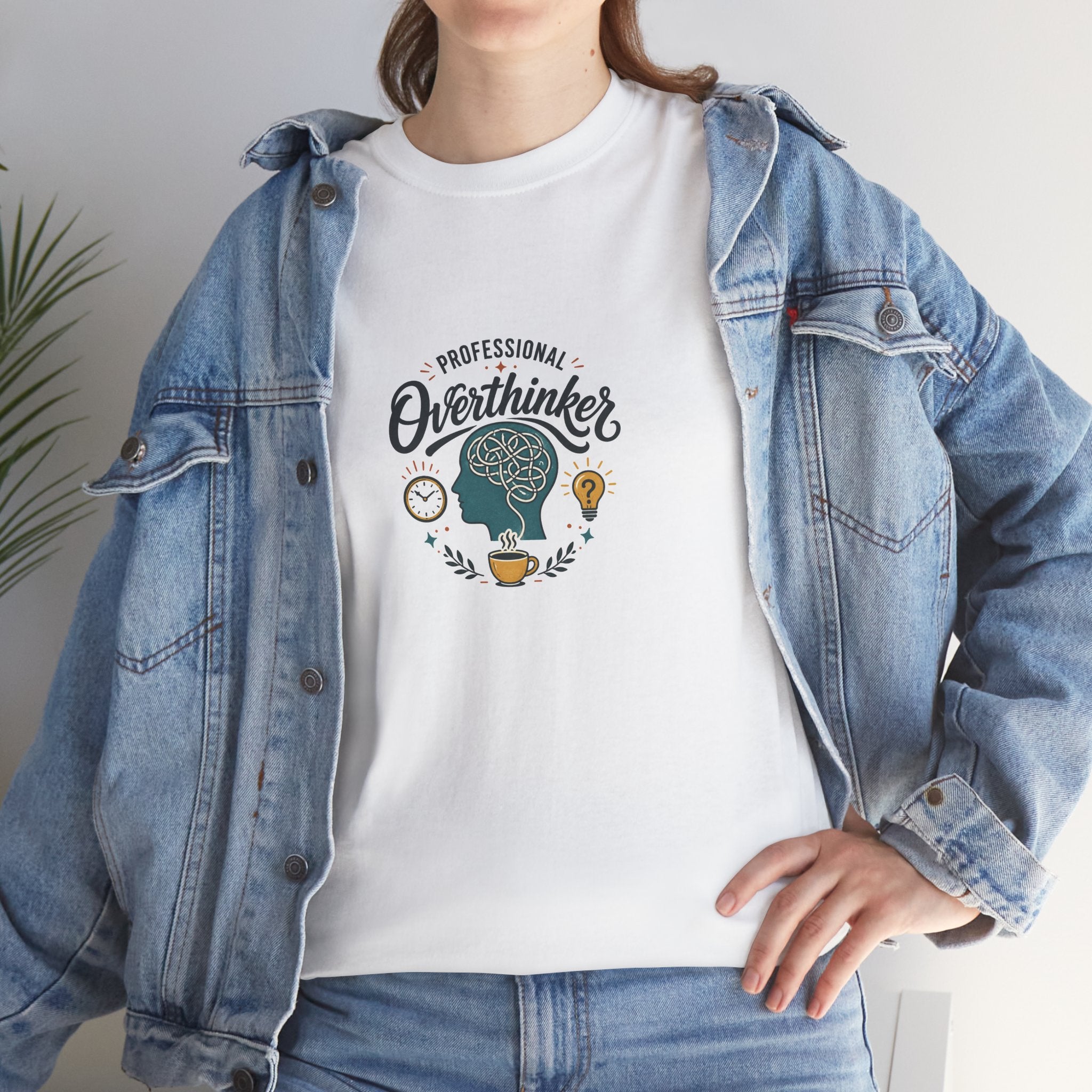Overthinker T-Shirt — Funny 'Professional Overthinker' Graphic Tee for Thinkers & Students