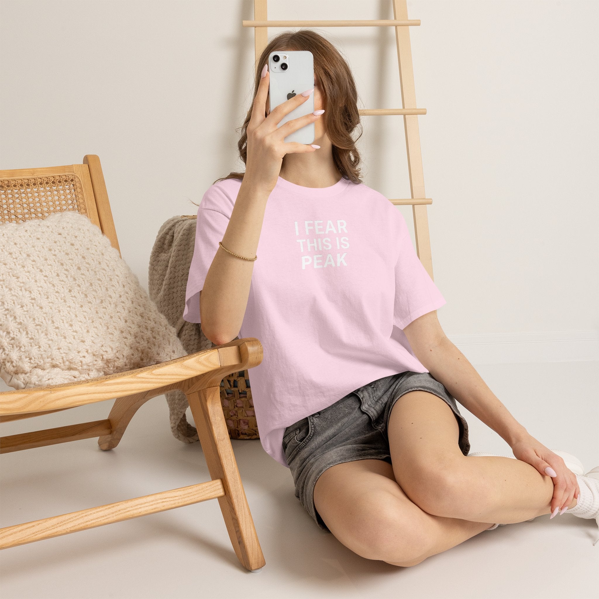 I Fear This Is Peak Tee — Funny Minimalist Graphic T-Shirt