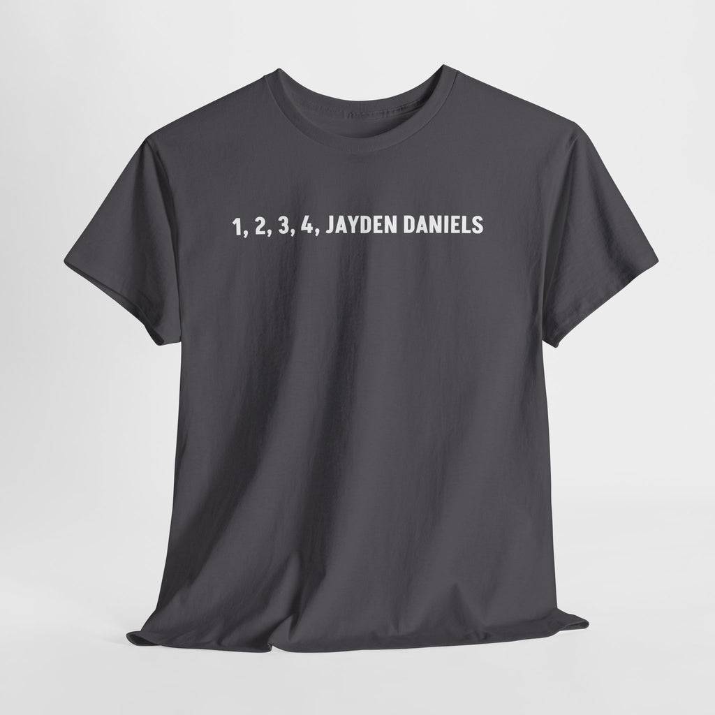 1 2 3 4 Jayden Daniels Shirt, Jayden Daniels Tee, Washington Commanders Shirt, Commanders Fan Gift, Football Fan Tee, QB Shirt