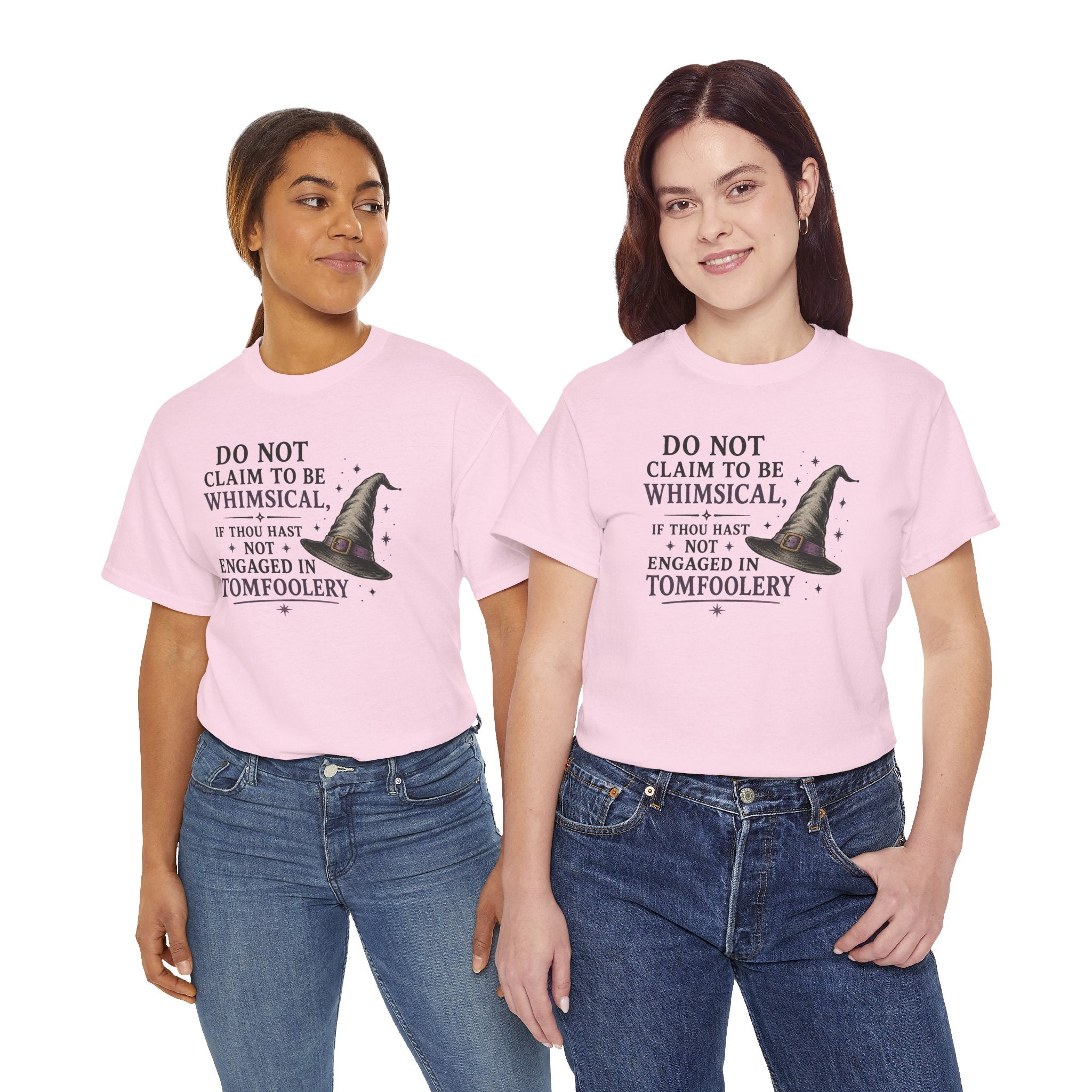 Whimsical Witch Quote Tee — "Do Not Claim to Be Whimsical" Cotton T‑Shirt