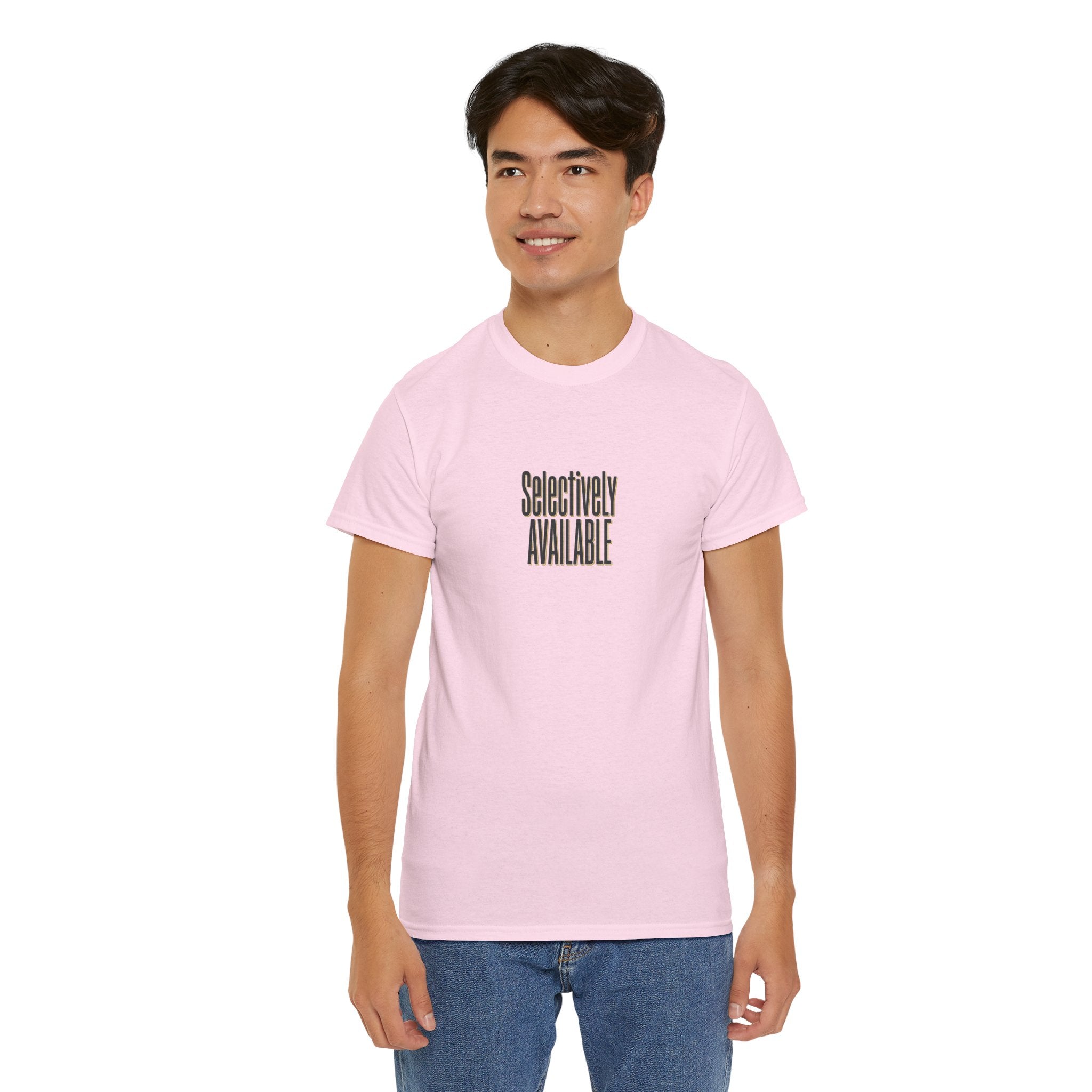 Selectively Available Graphic Tee — Minimalist Statement T-Shirt