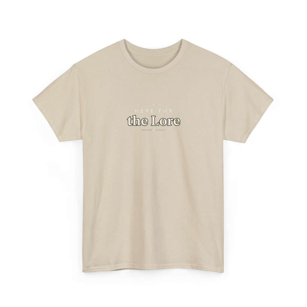 The Lore Graphic Tee — Minimal Vintage Text Shirt