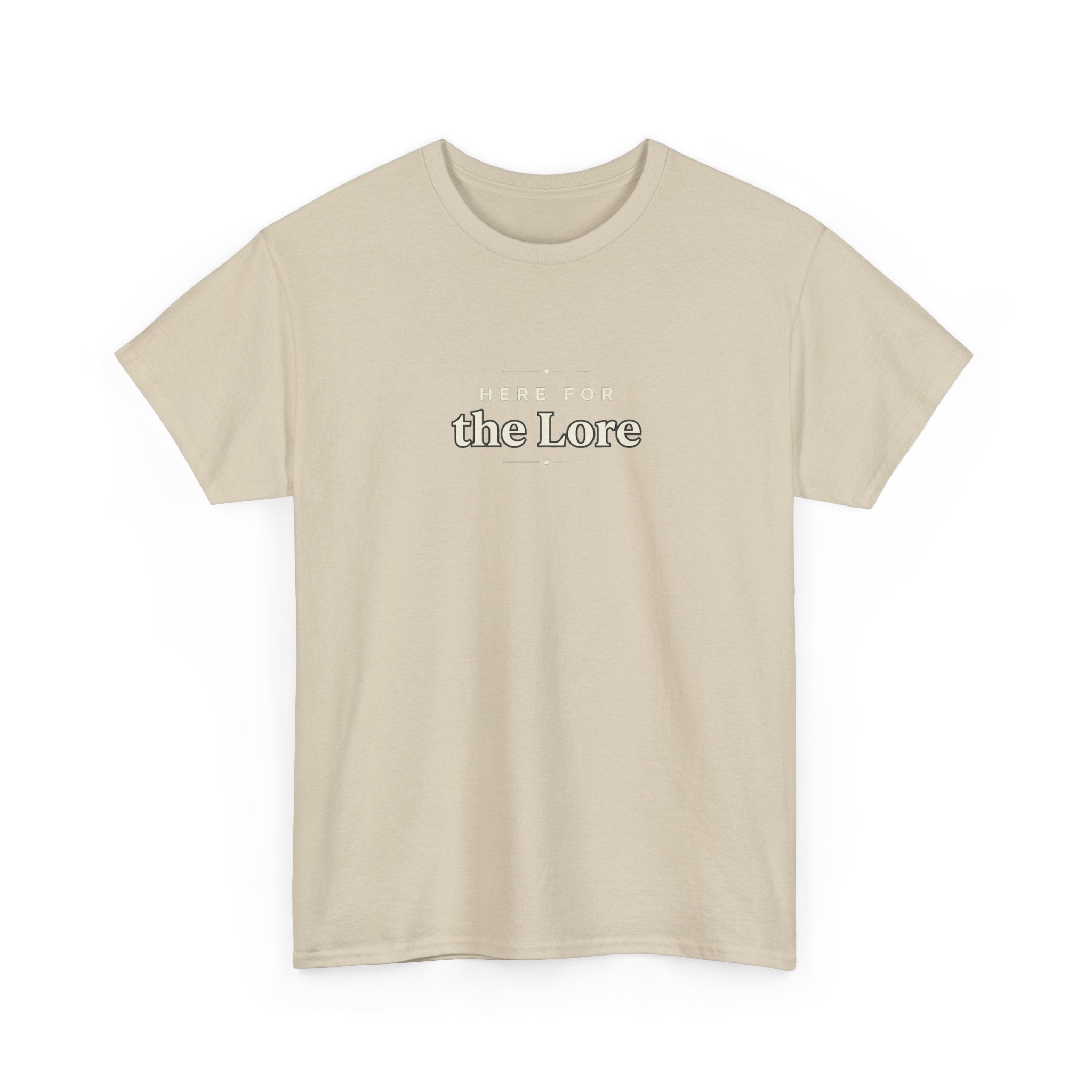 The Lore Graphic Tee — Minimal Vintage Text Shirt