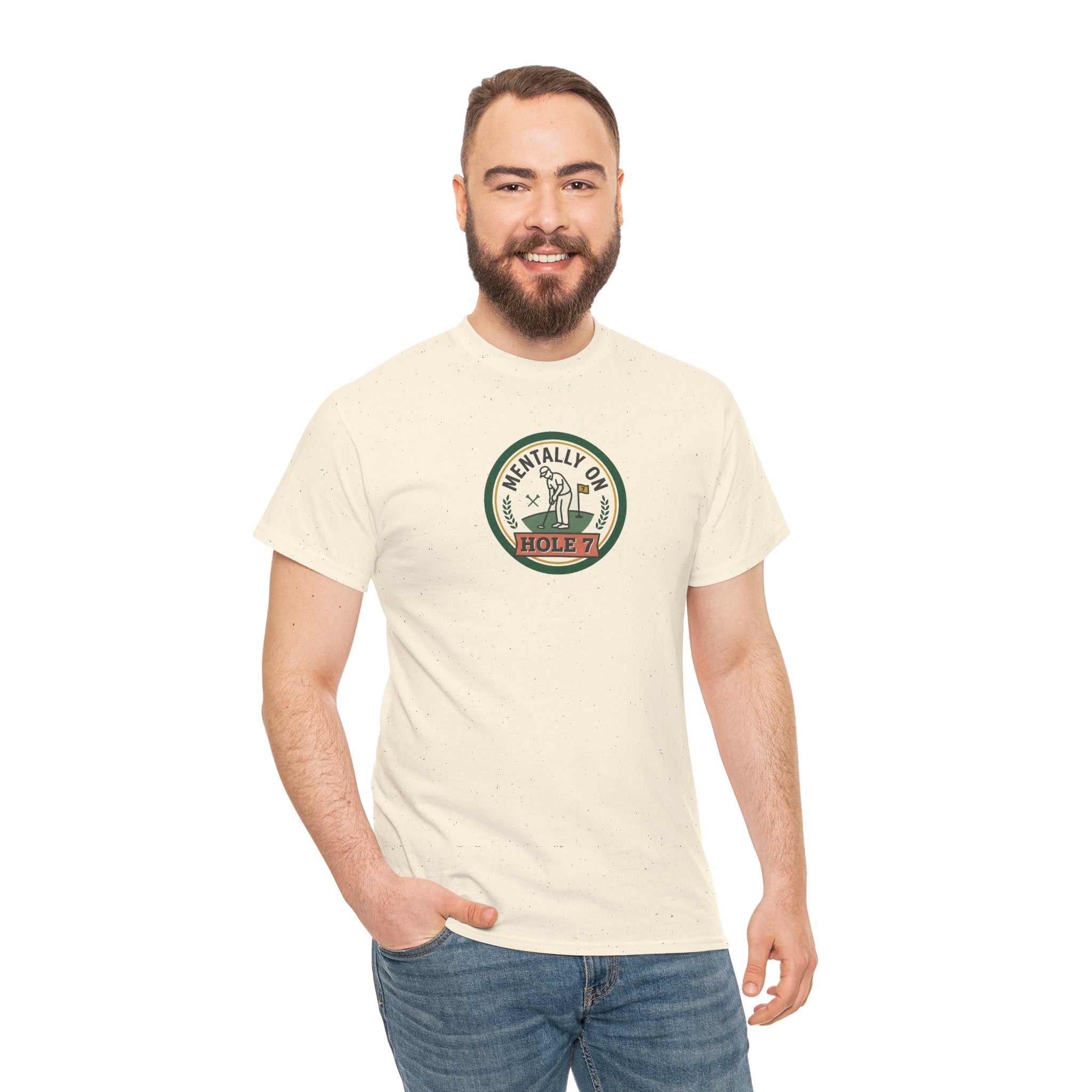Golf T-Shirt — Mentally On Hole 7 Vintage Golfing Tee