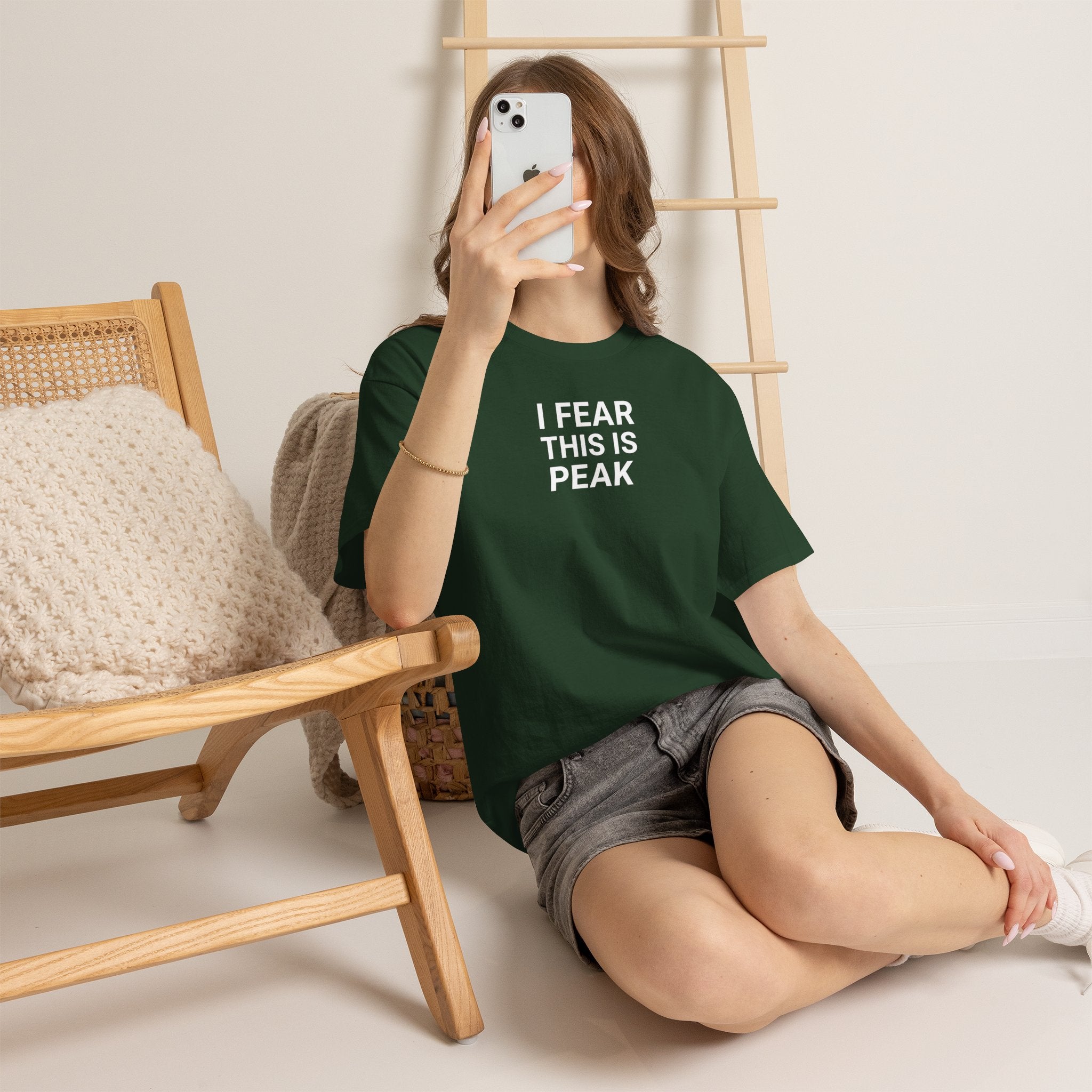 I Fear This Is Peak Tee — Funny Minimalist Graphic T-Shirt