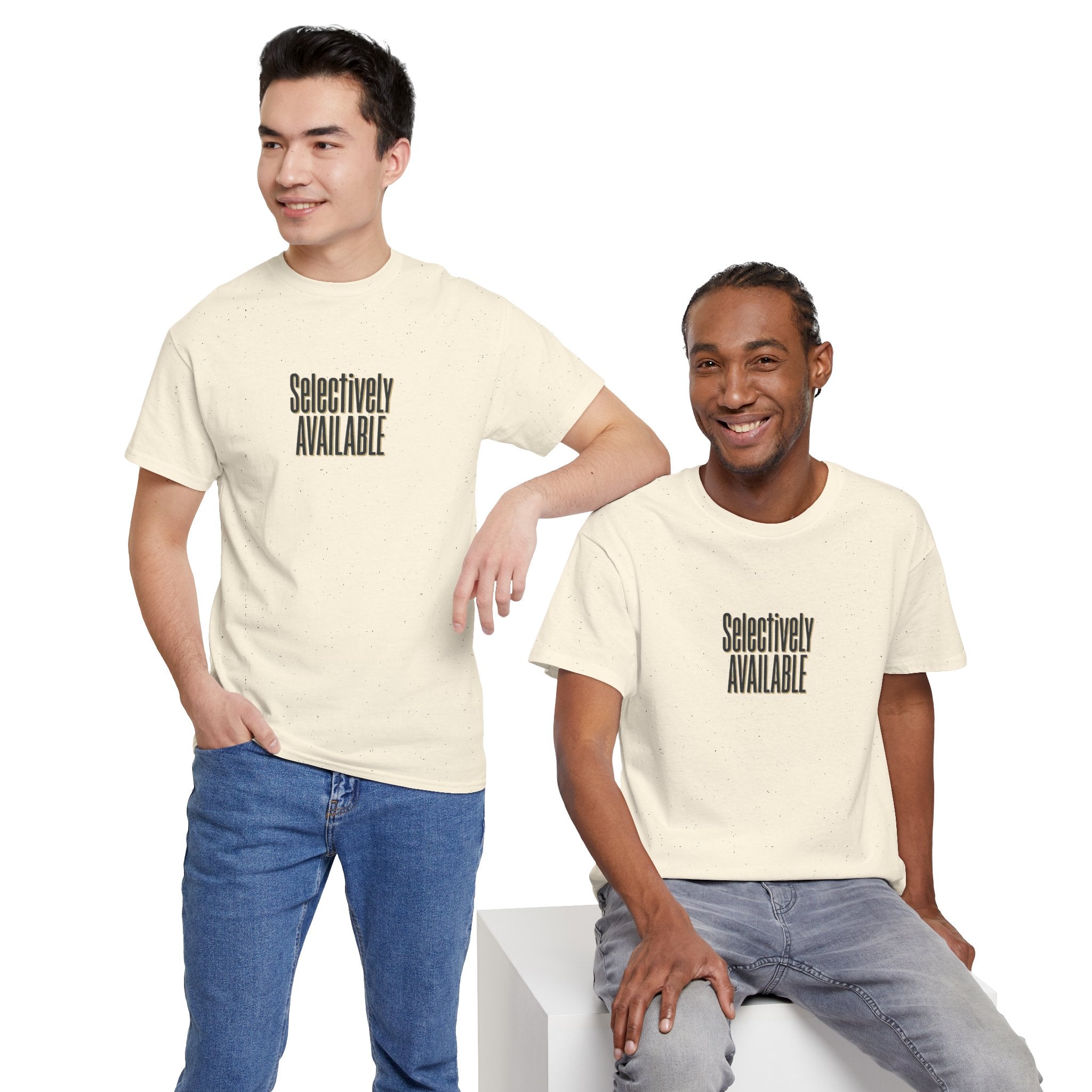 Selectively Available Graphic Tee — Minimalist Statement T-Shirt