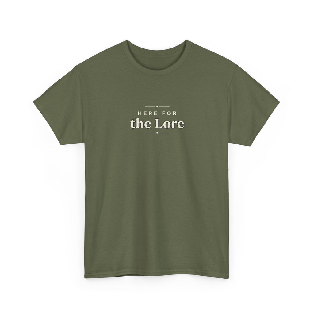 The Lore Graphic Tee — Minimal Vintage Text Shirt