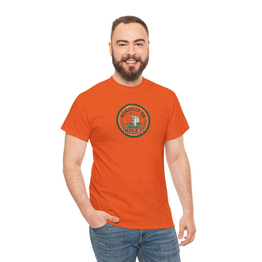 Golf T-Shirt — Mentally On Hole 7 Vintage Golfing Tee