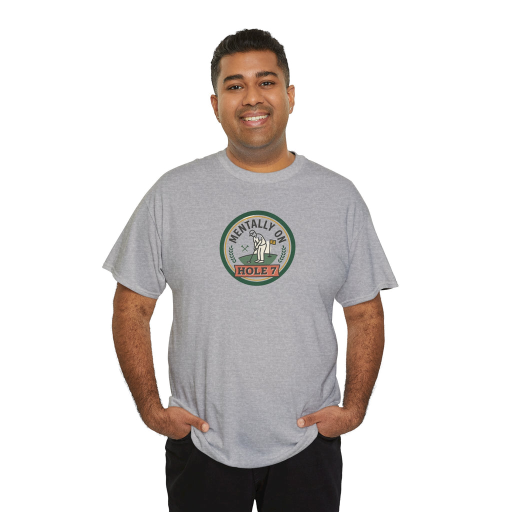 Golf T-Shirt — Mentally On Hole 7 Vintage Golfing Tee