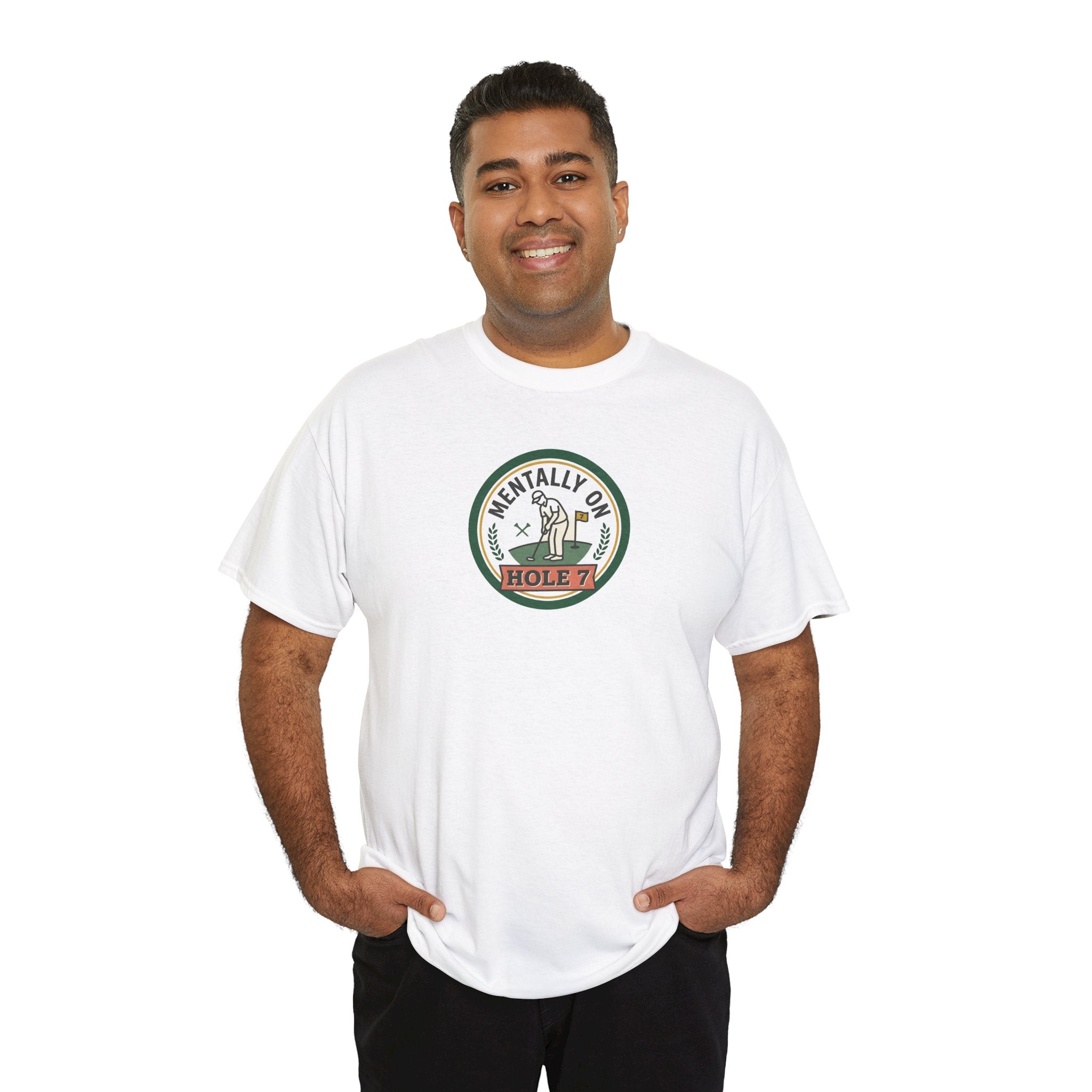 Golf T-Shirt — Mentally On Hole 7 Vintage Golfing Tee